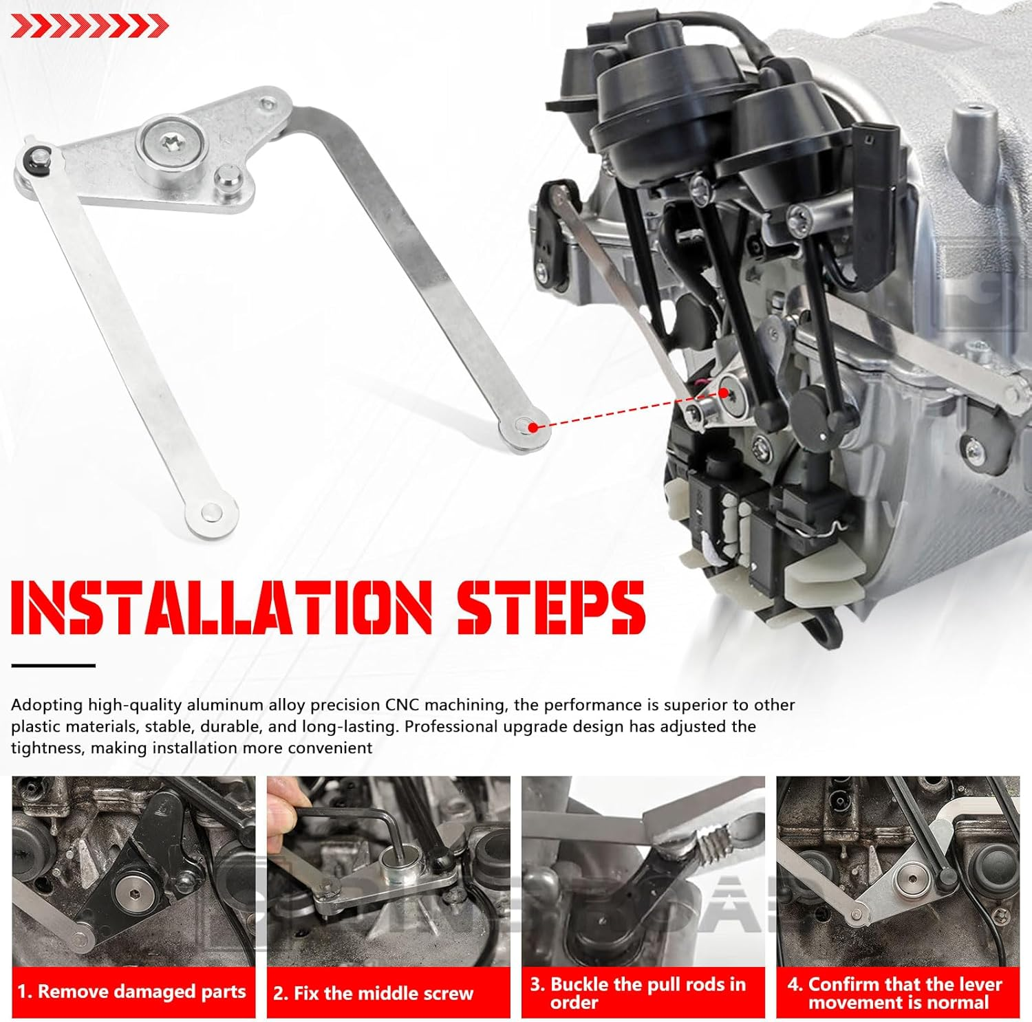 BINB ROAD Intake Manifold Swirl Air Flap Runner Repair Kit 2721402401 273140070164 Compatible with Mercedes Benz C300 C350 CLK350 image number 4
