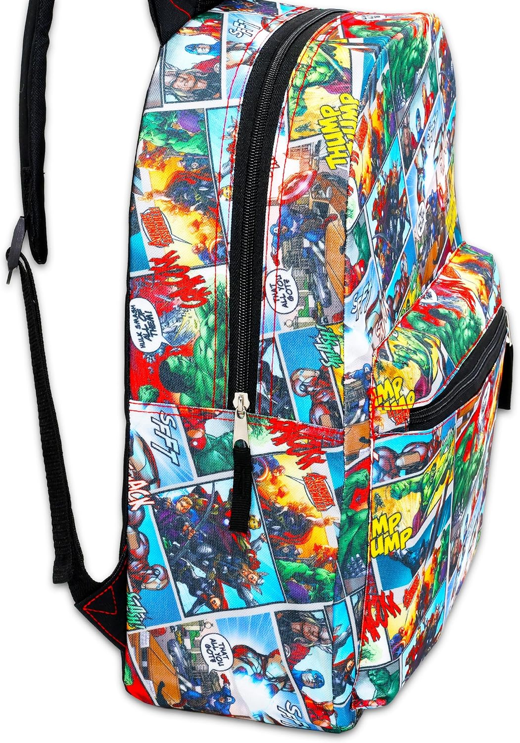 Marvel Avengers Backpack for Boys Girls Kids - 2 Pc Bundle with 16" Marvel Comics Avengers School Backpack Bag and Stickers (Avengers School Supplies), Avengers, Backpack, Avengers Backpack for Boys