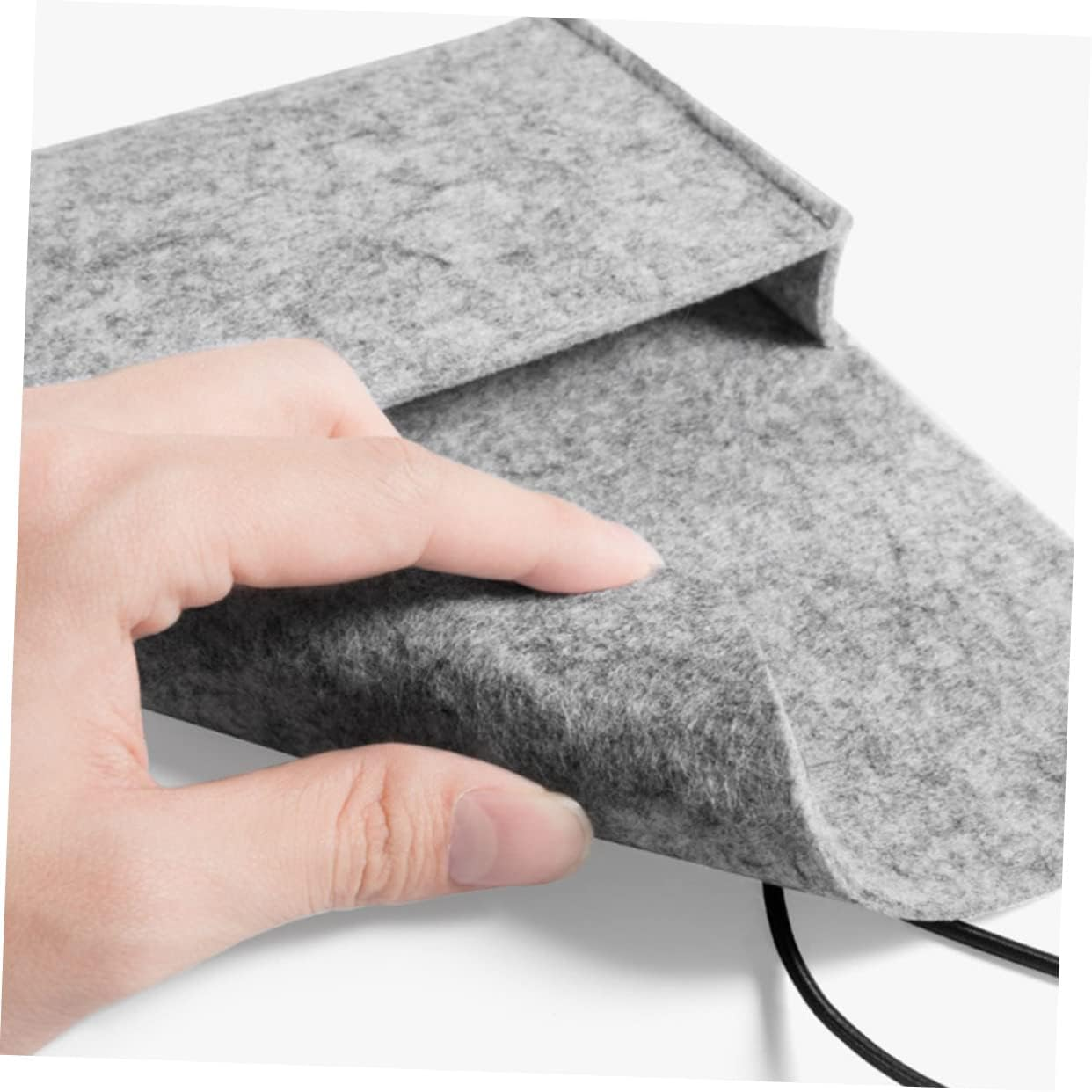 SHERCHPRY 2Pcs Felt Storage Bag Pockets Tote Bag Organizer Travel Organizer Felt Pouch for Passport Phone Electronics Light Grey image number 5