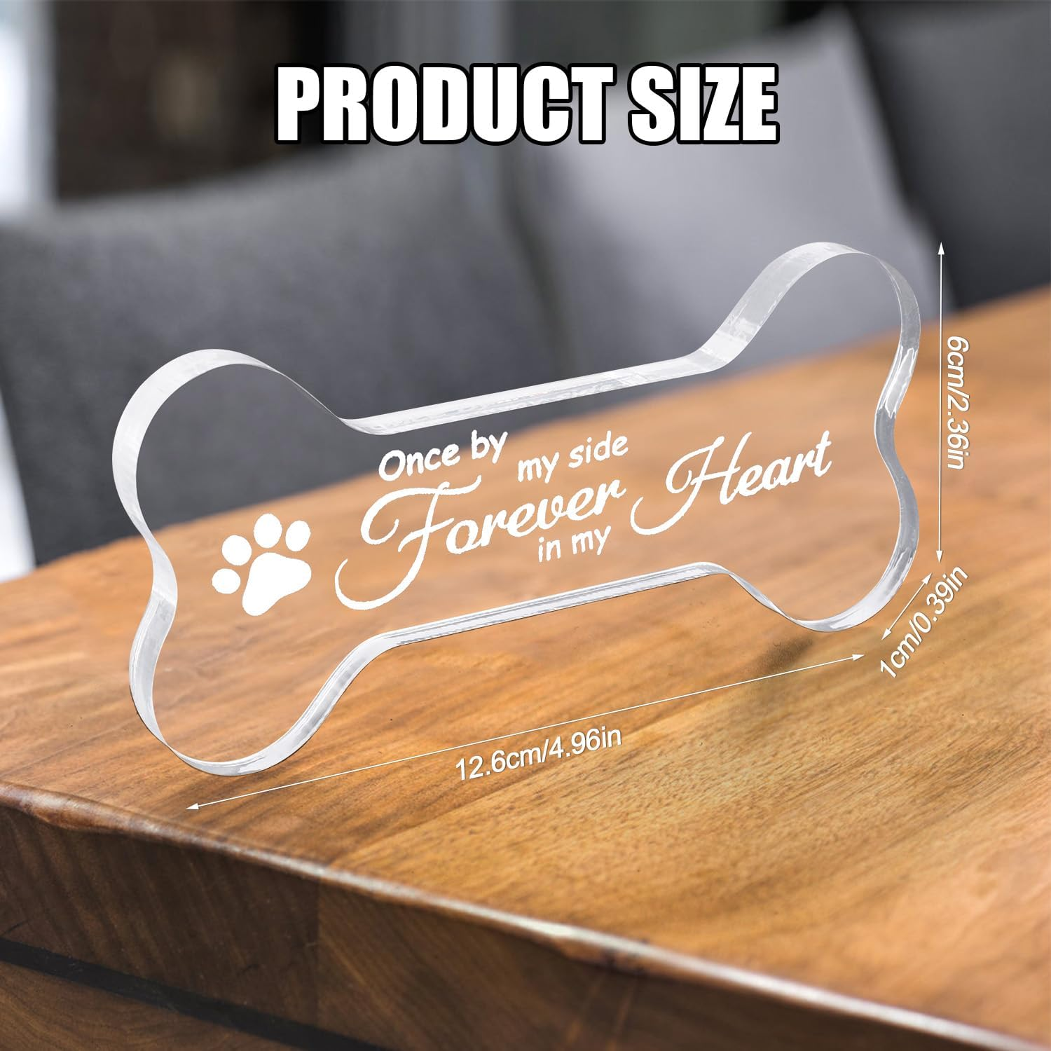 Pet Memorial Ornament, Loss of Dog Cat Sympathy Gift Pet Remembrance Ornament Bone Shape Memorial Gifts Decoration for Dogs Puppy Keepsake image number 5