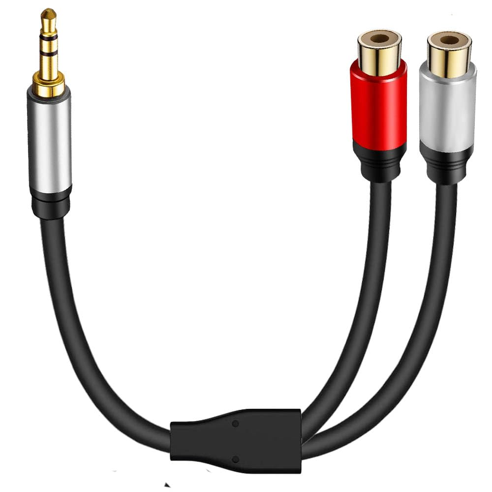 RCA to 3.5Mm Adapter, TEKERA RCA Female to 3.5Mm Male Audio Cable Hi-Fi Sound Stereo Audio Cord for Iphone MP3 Tablet Computer Speaker, Auxiliary Splitter 0.3M image number 4
