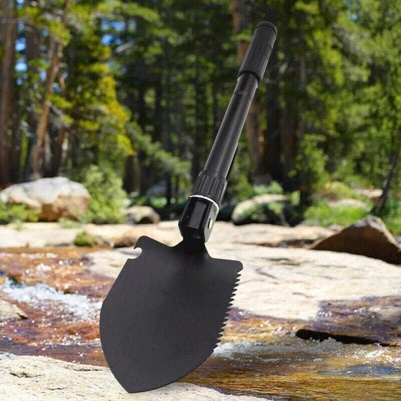 AIMALL Outdoor Survival Foldable Shovel Spade Garden Camping Hiking Camp Compass image number 5