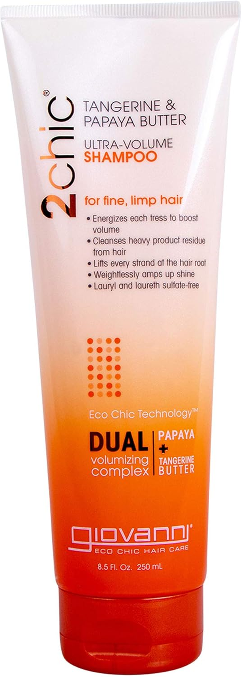 (250Ml) - Giovanni - 2Chic Tangerine & Papaya Butter Ultra-Volume Shampoo - 250Ml