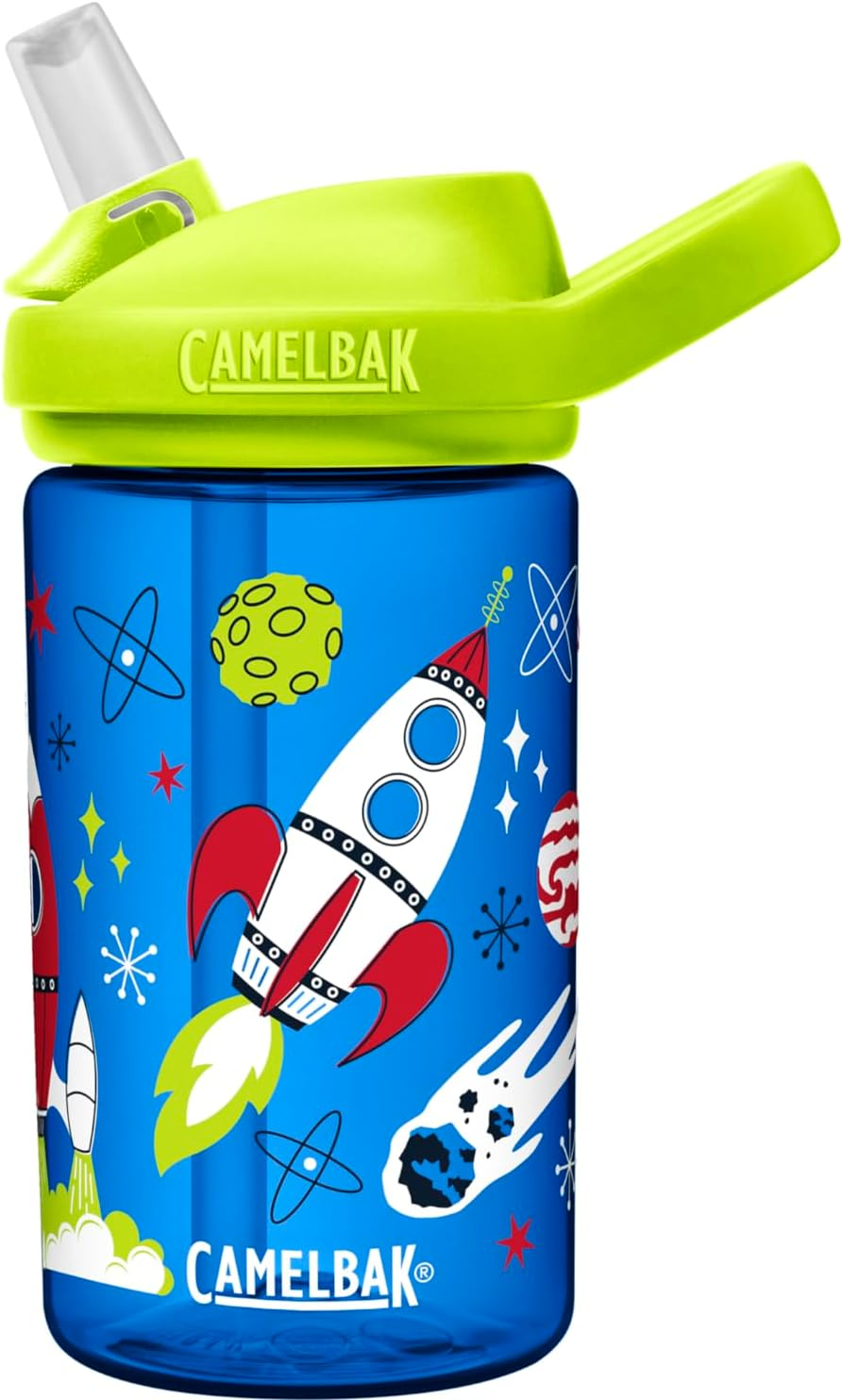 Camelbak Eddy+ Limited Edition Kid'S Water Bottle, 400 Ml Capacity, Retro Rockets