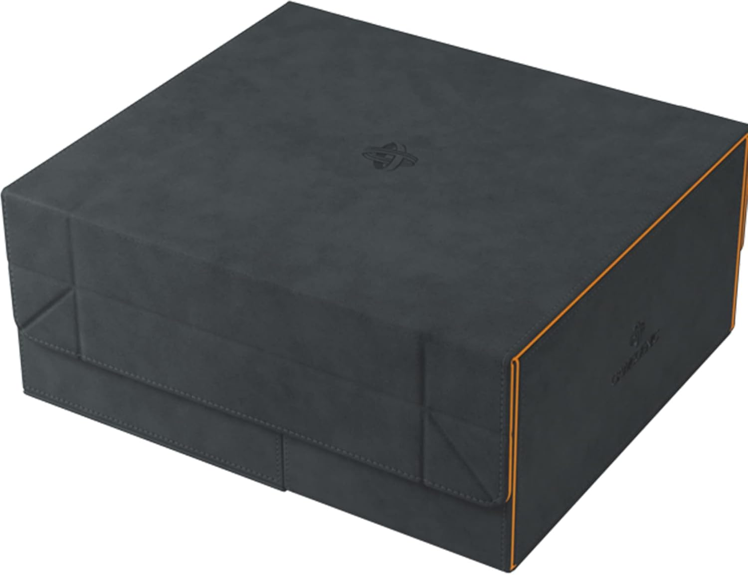 Gamegenic Game'S Lair 600+ Convertible Deck Box | Double-Sleeved Card Storage | Premium Card Game Protector | Nexofyber Surface | Holds up to 600 Cards | Black/Orange Color | Made by Gamegenic - Various image number 2