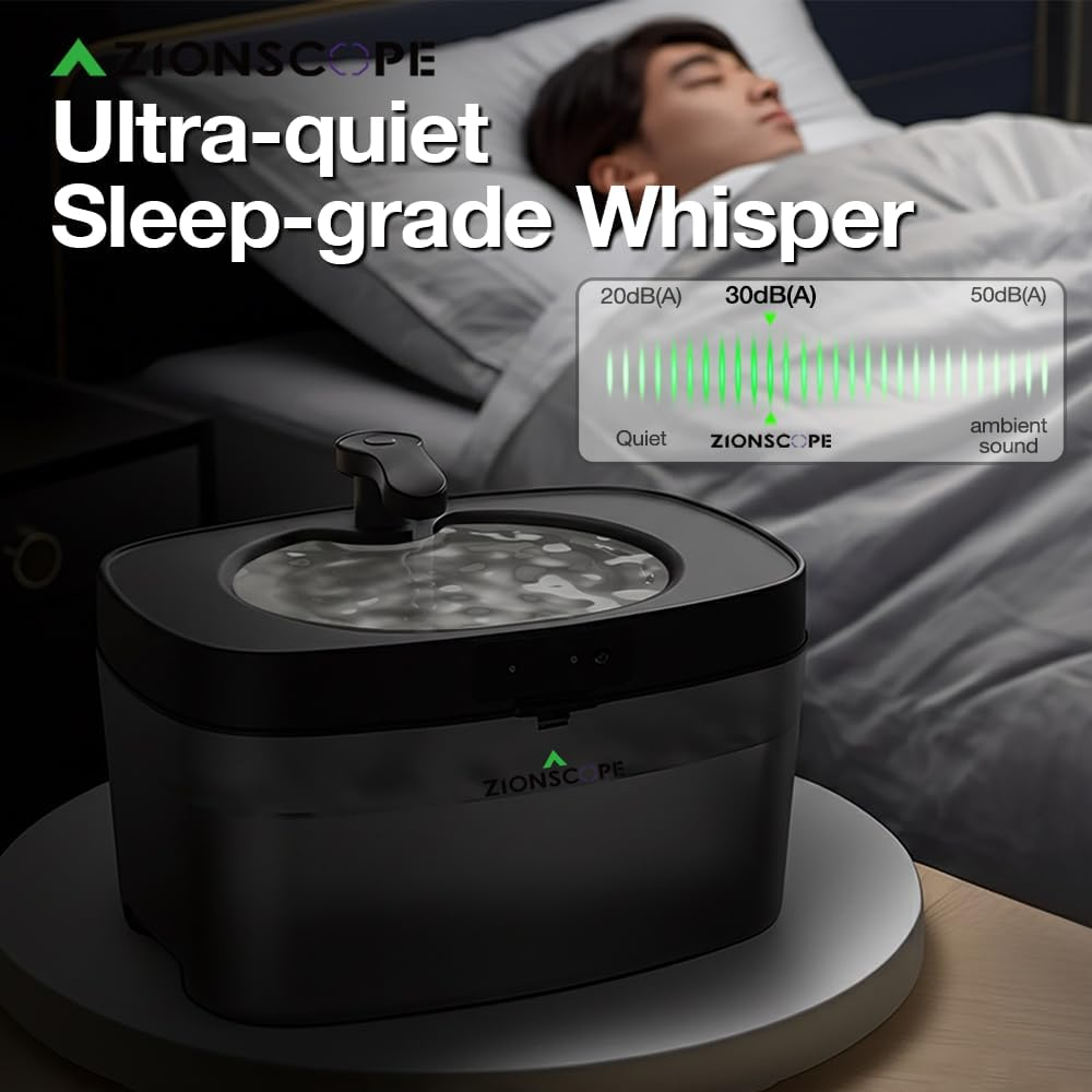 4L Automatic Wireless Pet Water Fountain| Upgraded Filtration System | Ultra-Quiet | Low Water Alarm | Multiple Cats Water Fountain | Radar Sensor/Two Water Mode | Long Battery Life(Grey, 4L) - Grey image number 4