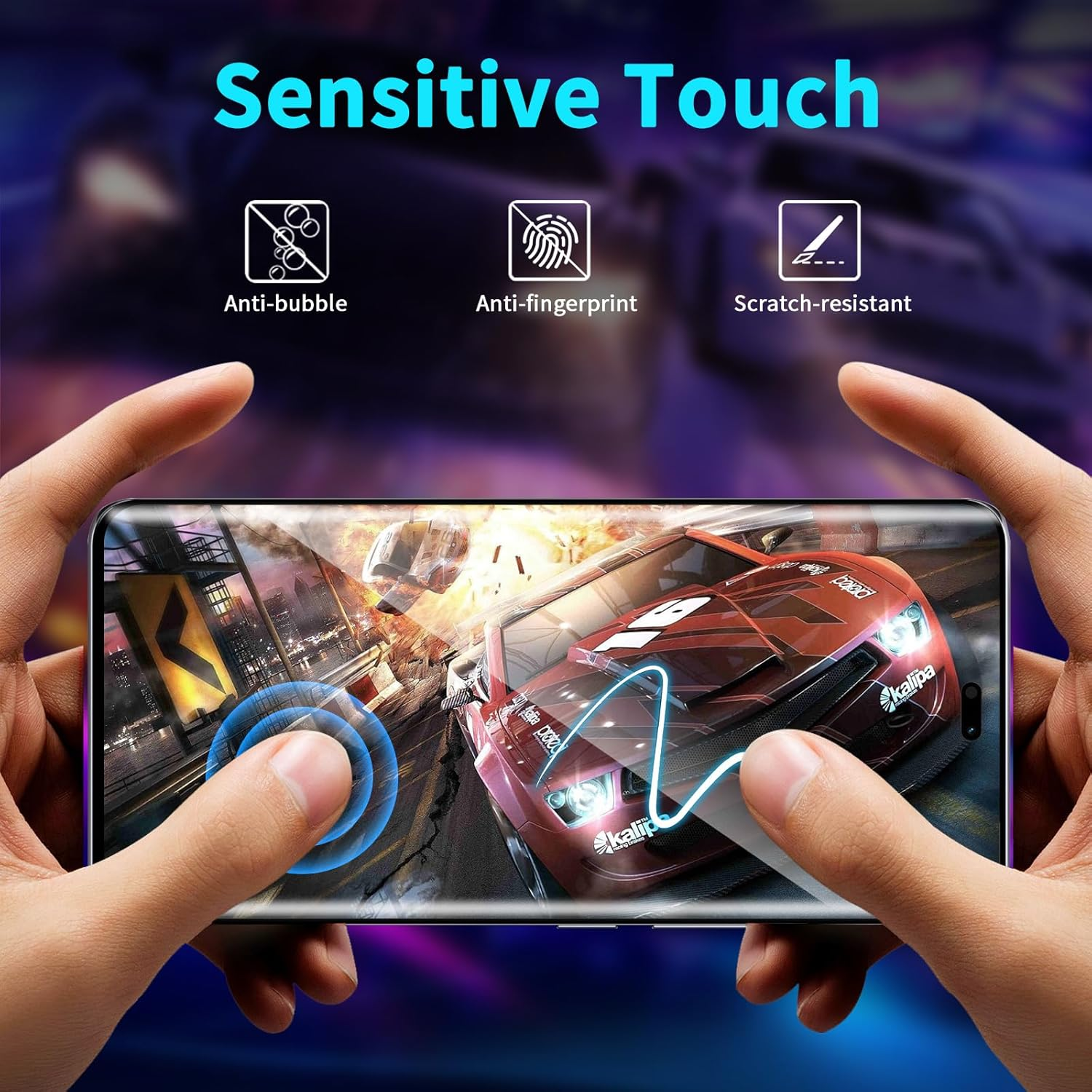 Lutree Tempered Glass Screen Protector for Honor Magic 7 Lite 5G, Pack of 2 + 2 3D Protective Glass and Camera Protection, 9H Hardness HD Screen Protector, Anti-Scratch, Bubble-Free Screen Protector image number 6