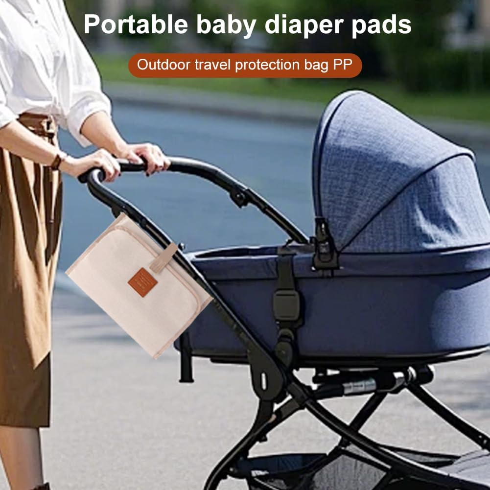 Portable Baby Changing Mat, Lightweight Foldable Travel Nappy Changing Pad, Waterproof Newborn Changer Pads for Home and Outdoor Use, Soft and Breathable image number 3