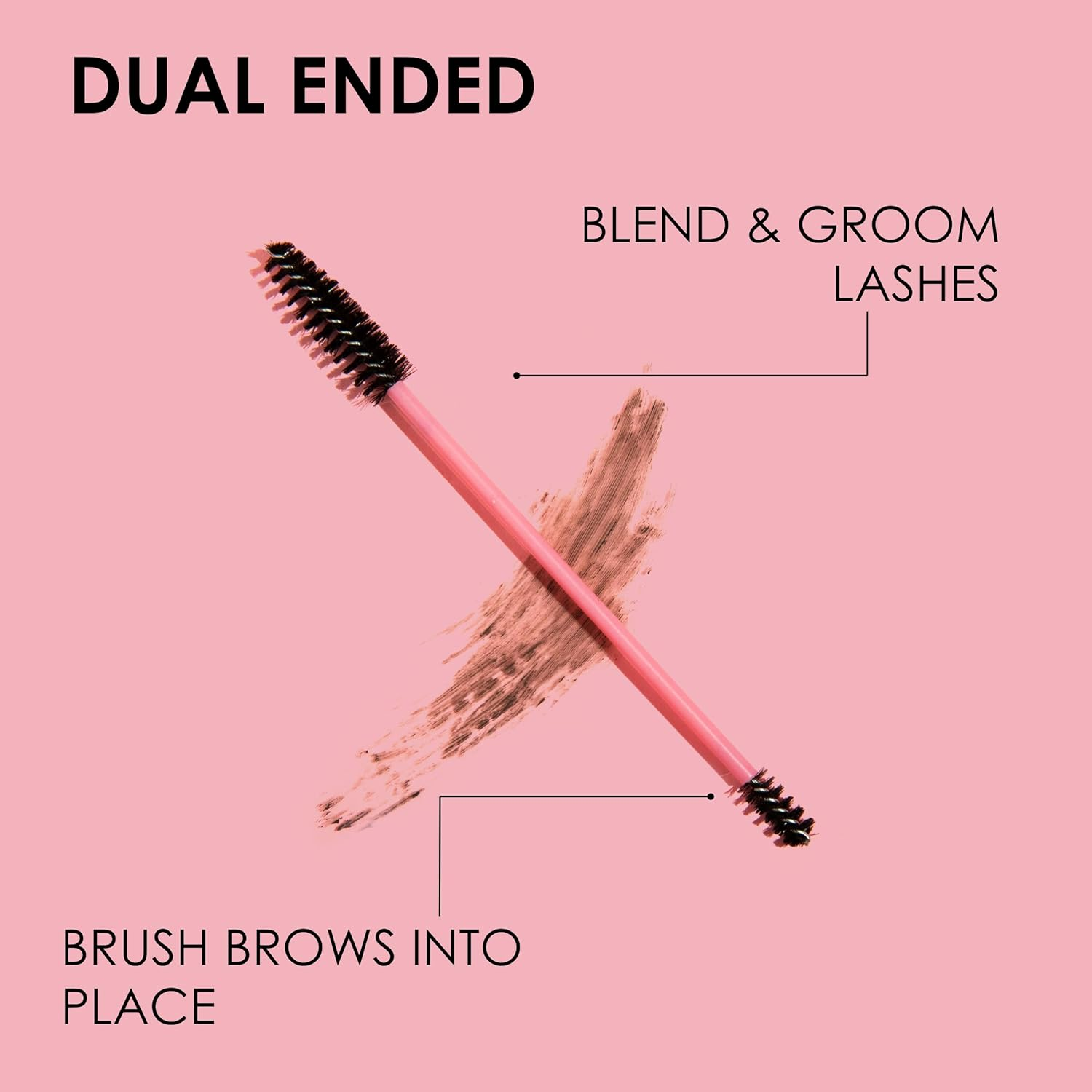 JAPONESQUE Dual Ended Lash & Brow Tool &ndash; Eyelash Separator & Eyebrow Brush Spoolie, 2Pk, 24Ct