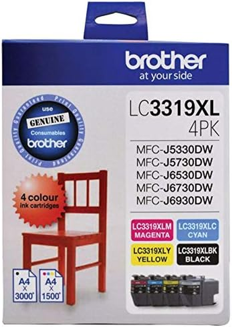 Genuine Brother LC3319XL 4-Ink Value Pack
