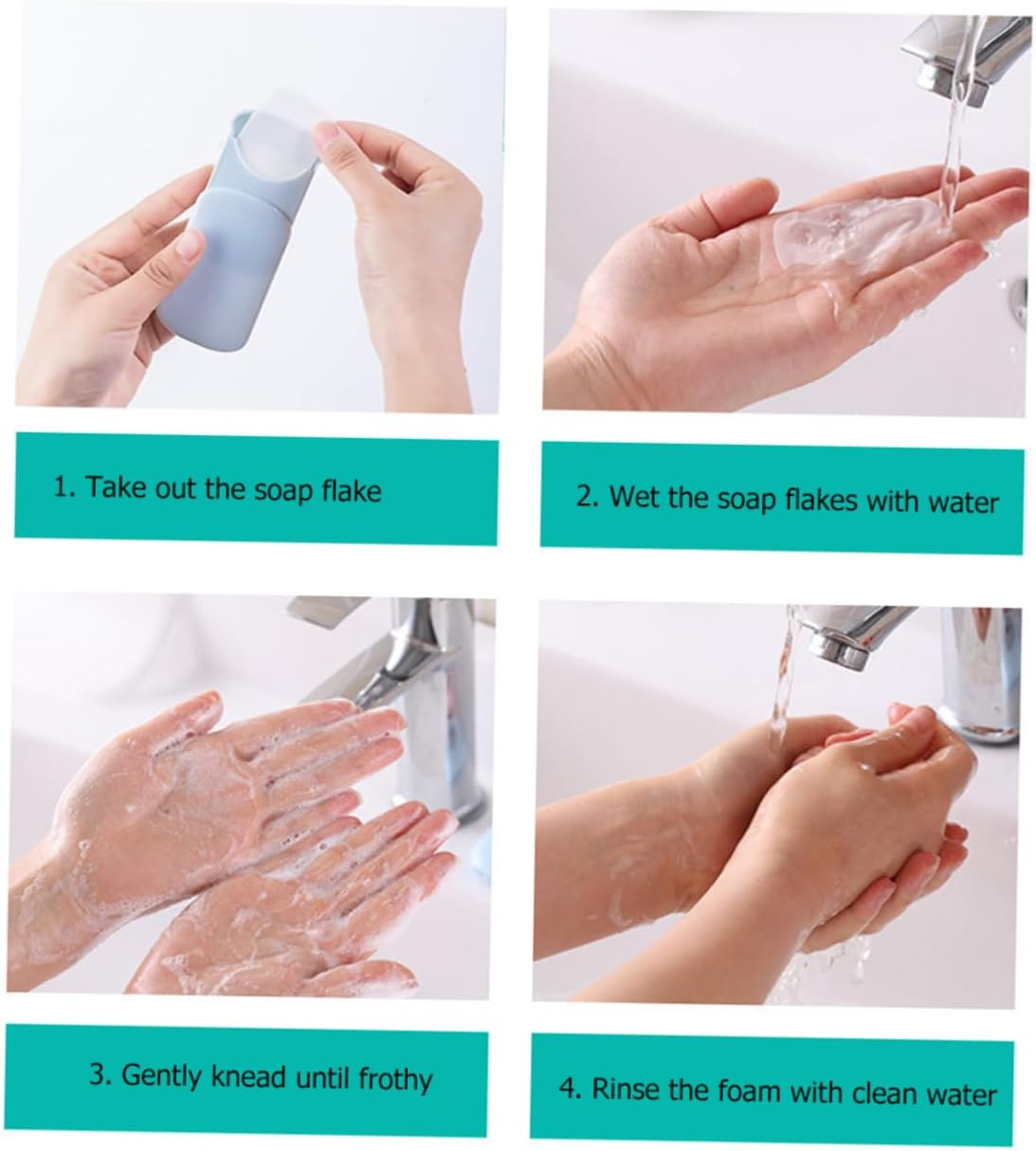 Parliky 2 Boxes Portable Outdoor Soap One Use Travel Soap Flakes for Camping Durable and Safe for Adults Mixed Colors Color image number 4