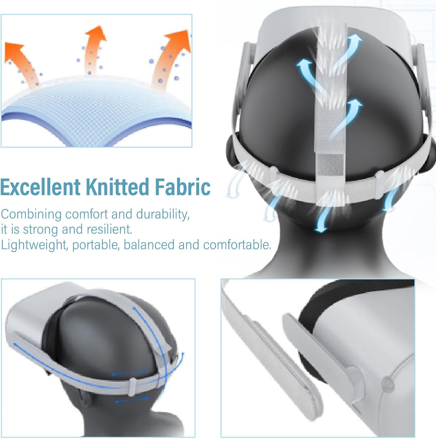 Wisoqu Head Strap Replacement for Meta2 Accessories, VR Accessory, Lightweight, Enhanced Comfort, Reduce Head Pressure image number 4