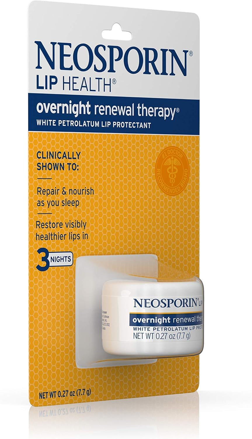 Neosporin Lip Health Overnight Healthy Lips Renewal Therapy Petrolatum Lip Protectant 0.27 Oz image number 2