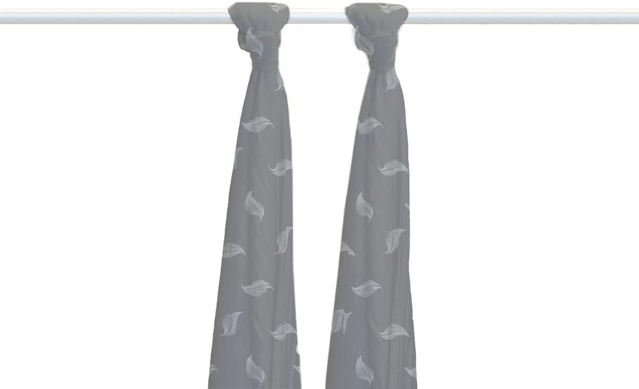 Babyhood Amani Bebe Organic Jersey Cotton Wrap, White Leaf image number 3