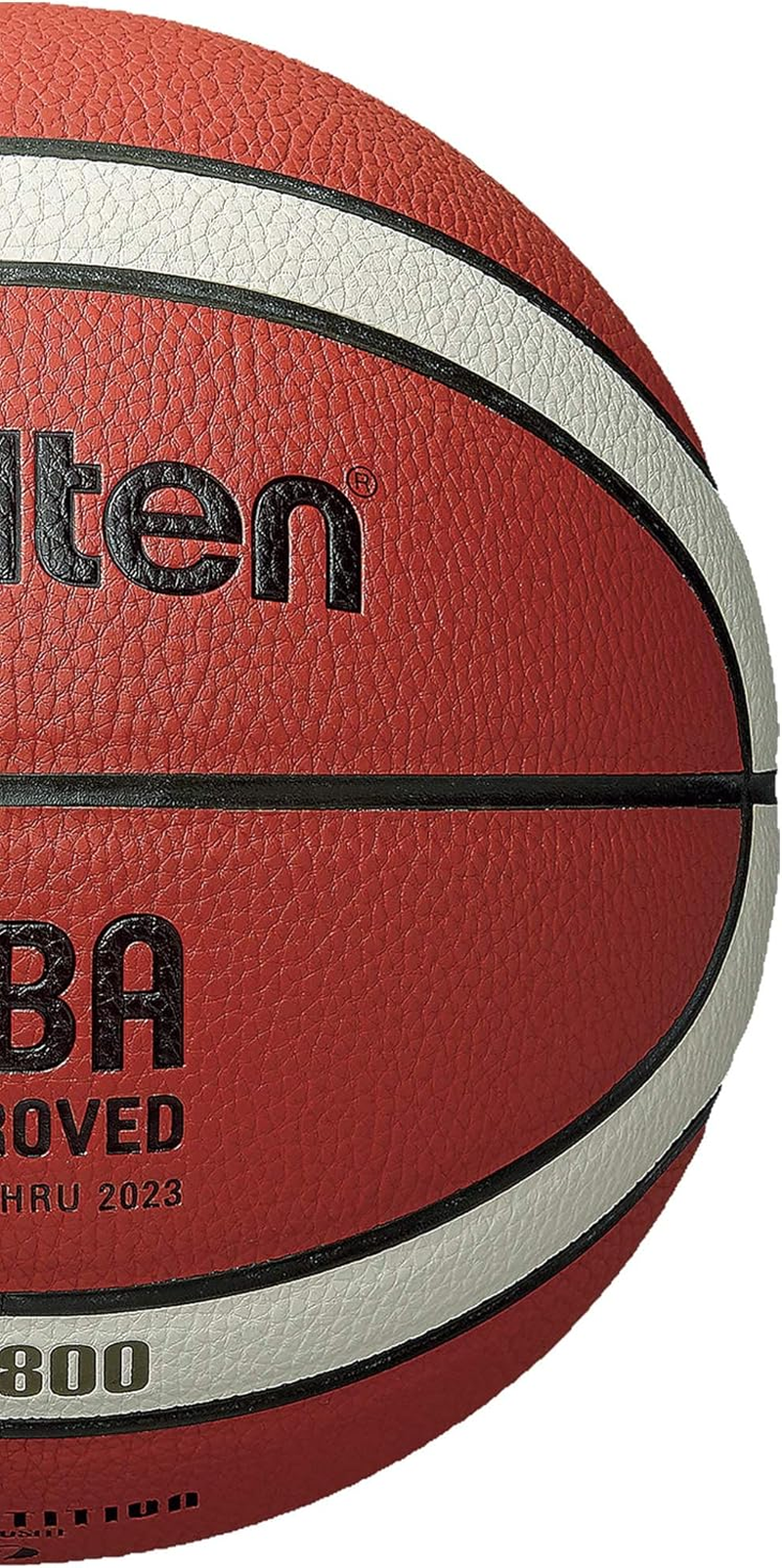 Molten FIBA Approved Basketball, 7 Inches, 12 Panel, 2-Tone Design, Orange/Cream, 1 Pack