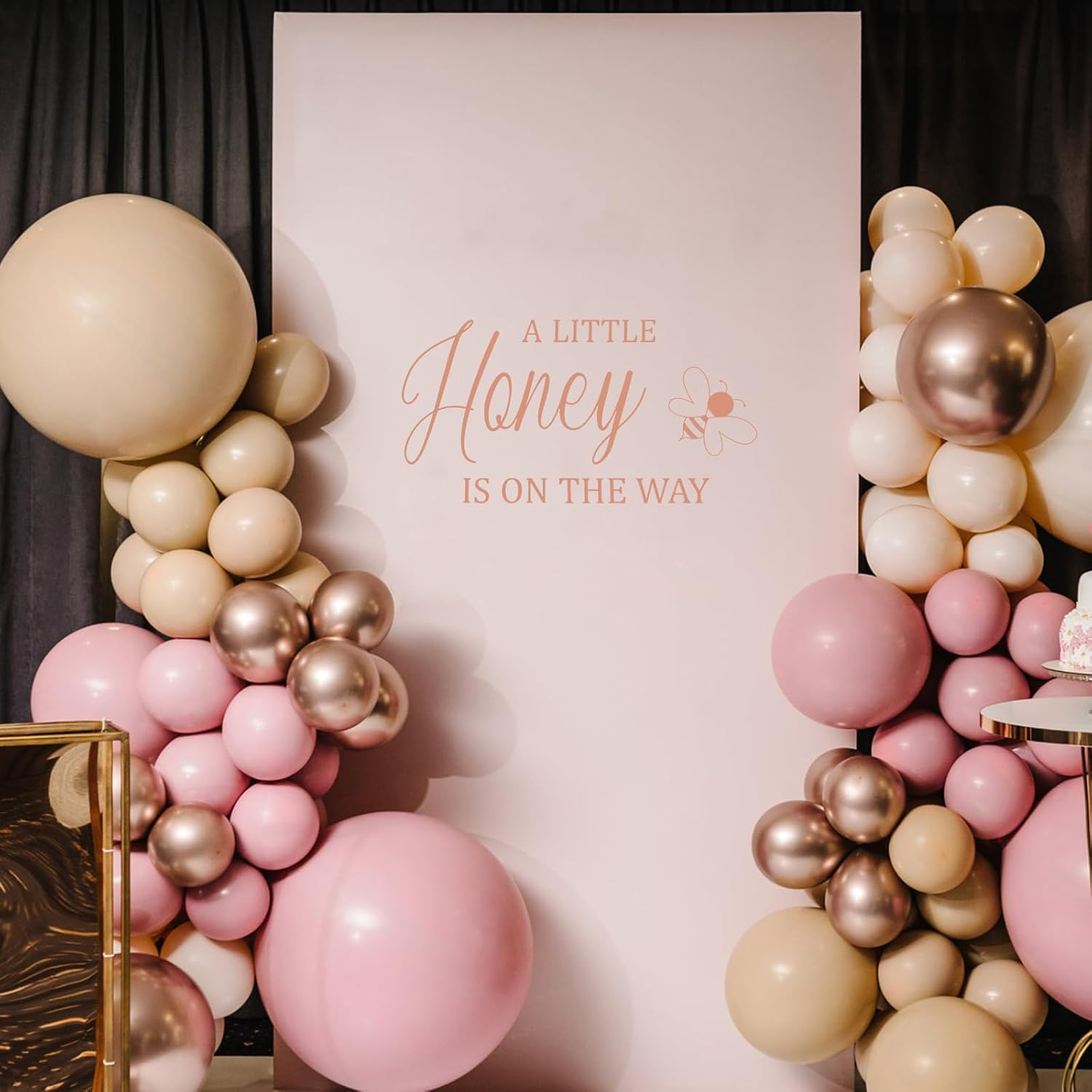 A Little Honey Bee Is on the Way Baby Shower Party Decal, Cute Baby Shower Sign Sticker Bee Themed Gender Reveal Decorations for Backdrop Balloon Arch Nursery Room image number 6
