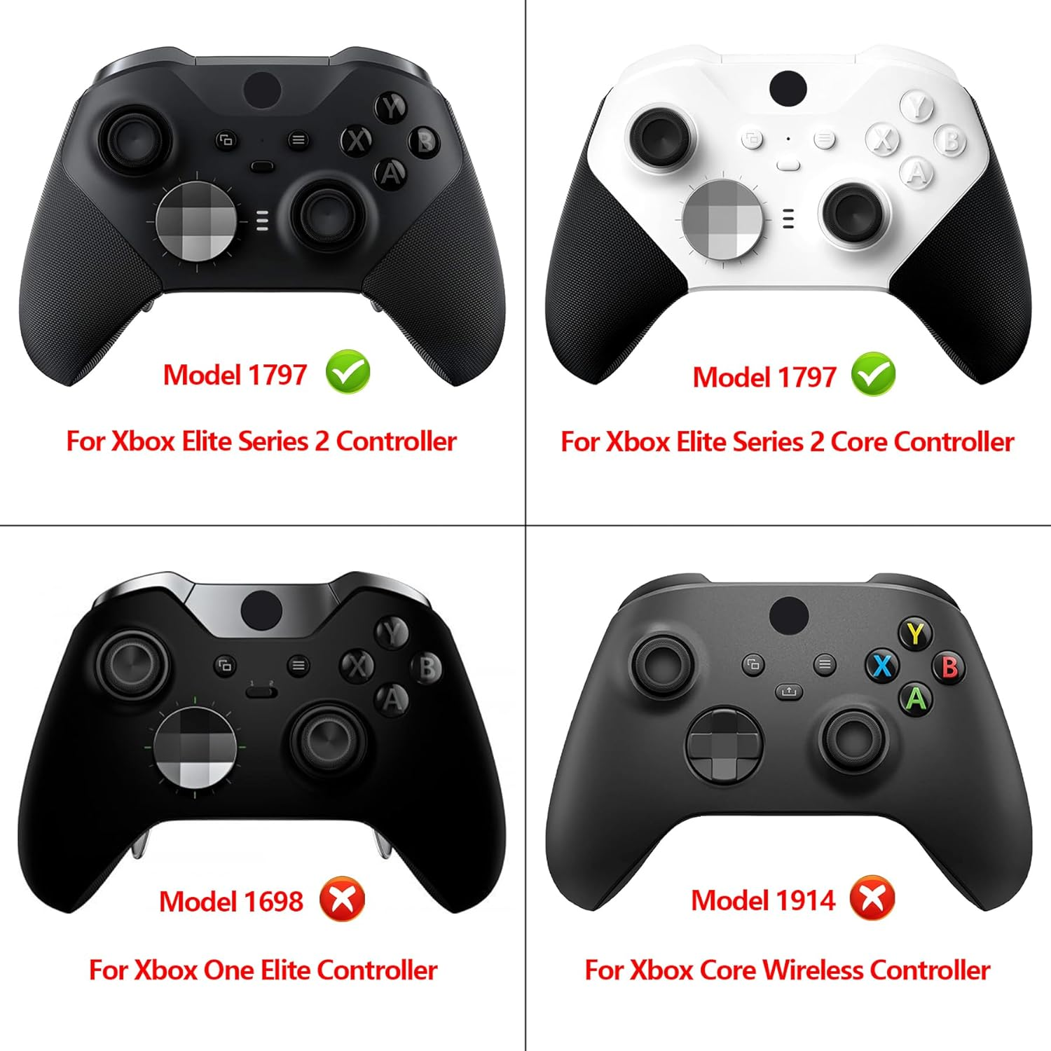 Extremerate Chrome Gold Edition Glossy Faceplate Cover, Front Housing Shell Case Replacement Kit for Xbox One Elite Series 2 Controller Model 1797 - Thumbstick Accent Rings Included - Chrome Gold image number 3