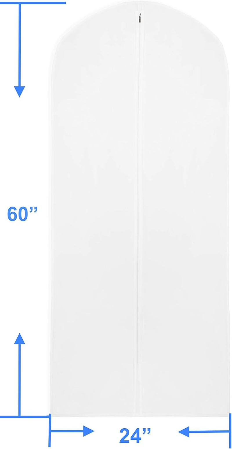 Simplehouseware 6 Pack Clear Garment Bag, 60 X 150 Cm with Zipper for Suits, Dresses, Costumes and Uniforms image number 3