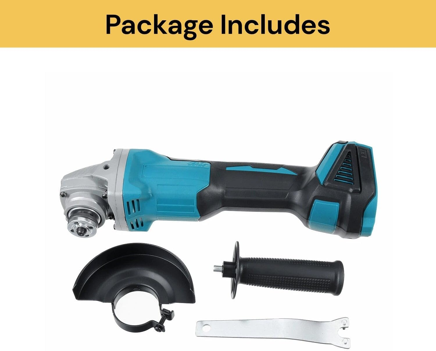 EZONEDEAL Multifunction Cordless 18V Brushless Cordless Angle Grinder 125Mm Cutting Polishing Compatible with 18V Polisher Battery image number 6