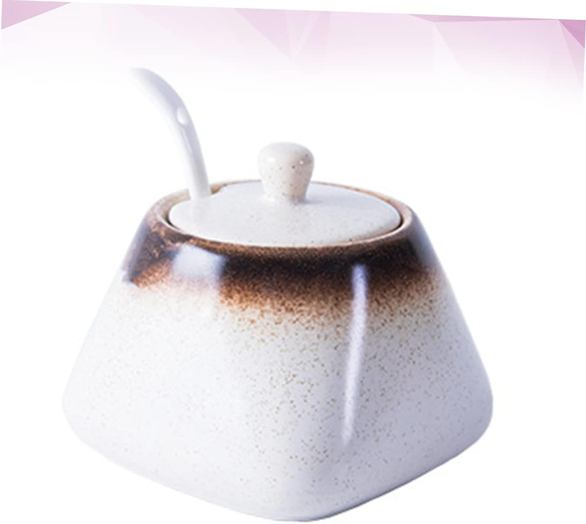 Hoement Ceramic Spice Jar for Kitchen Seasoning Organizer Practical Storage Jars Lids and Spoons for Home Cooking and Baking image number 5