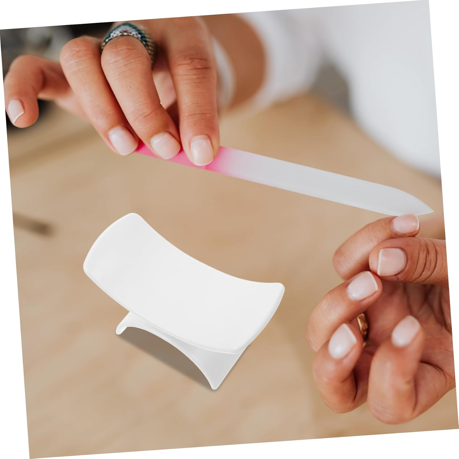 BIUDECO Nail Hand Pillow Manicure Arm Rest Comfortable Wrist Rest for Nail Salons Home Use and Travel - Pink image number 6