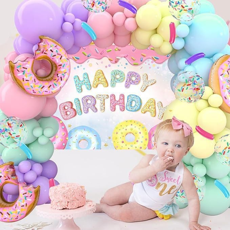 Donut Balloon Arch Party Decorations Set, 139 Pieces, Birthday Party Supplies image number 2