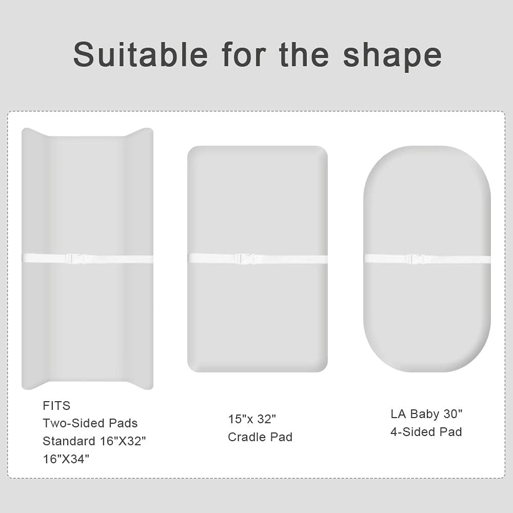 Bluesnail Print Changing Pad Cover Set 2PK, Breathable and Comfortable Changing Pad Cover for Boys and Girls (Navy+ Navy) image number 6