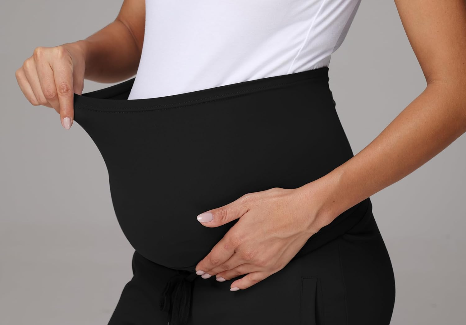 Women'S Maternity Jogging Bottoms Sweatpants Drawstring Pockets Pregnancy Trousers Running Lounge Workout Trousers image number 6