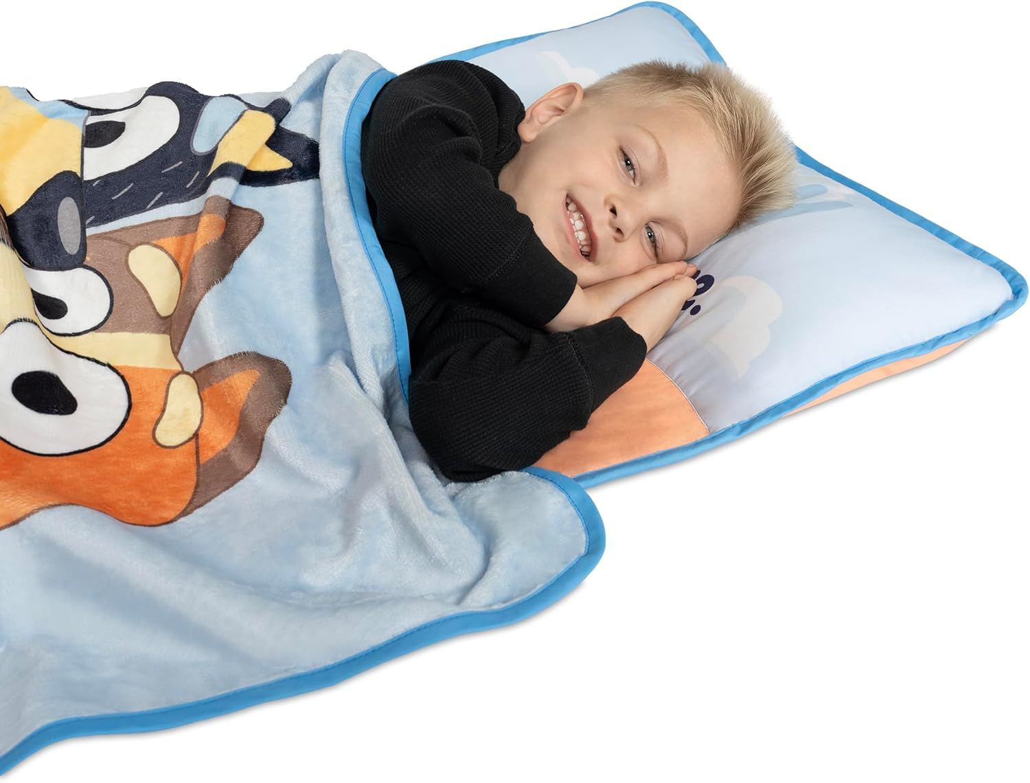 Bluey Kids Nap-Mat Set &ndash; Includes Pillow and Fleece Blanket &ndash; Great for Boys or Girls Napping during Daycare or Preschool - Fits Toddlers and Young Children image number 3