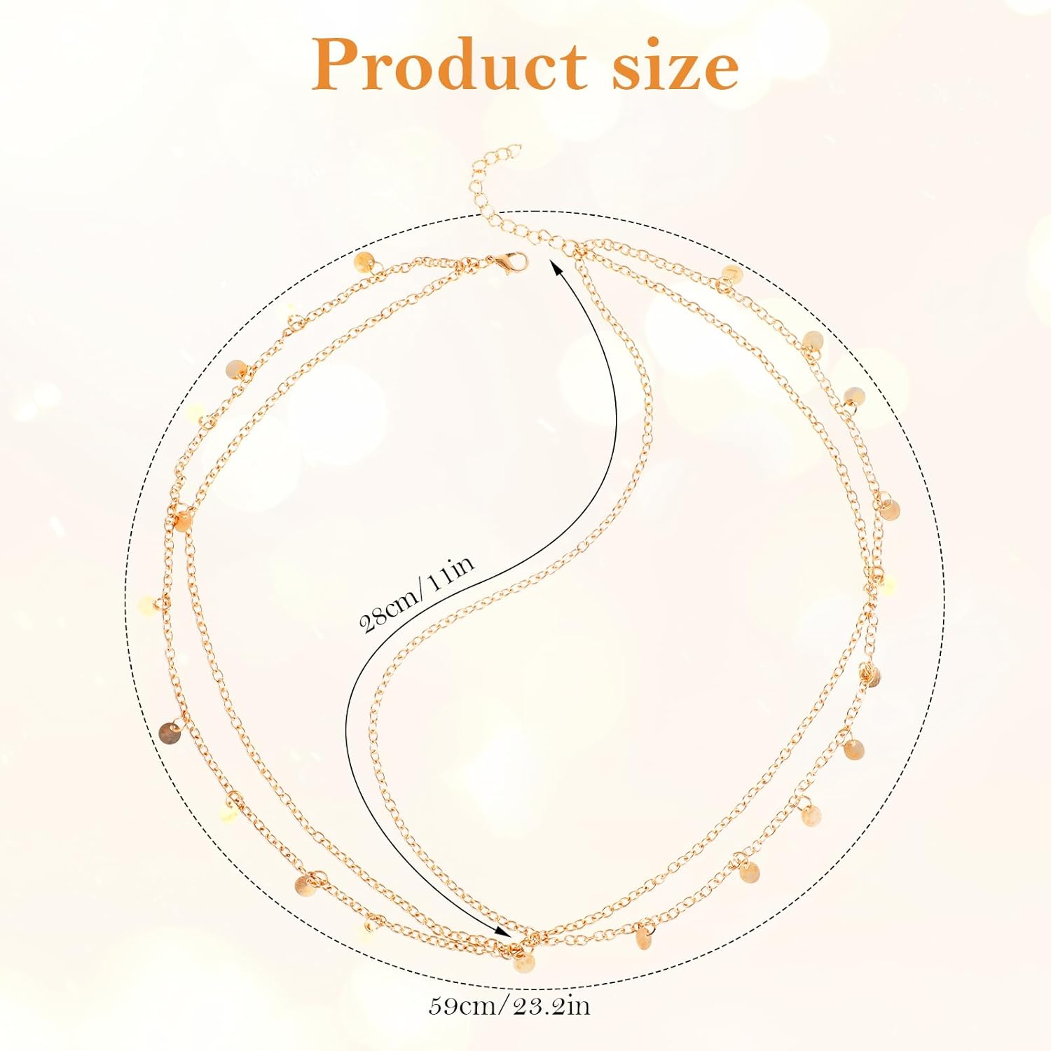 Women'S Gold Headpiece with Sequins Boho Tassel Hair Chain Festival Jewellery Wedding Bridal Hair Accessories Golden Headpiece for Women and Girls image number 1