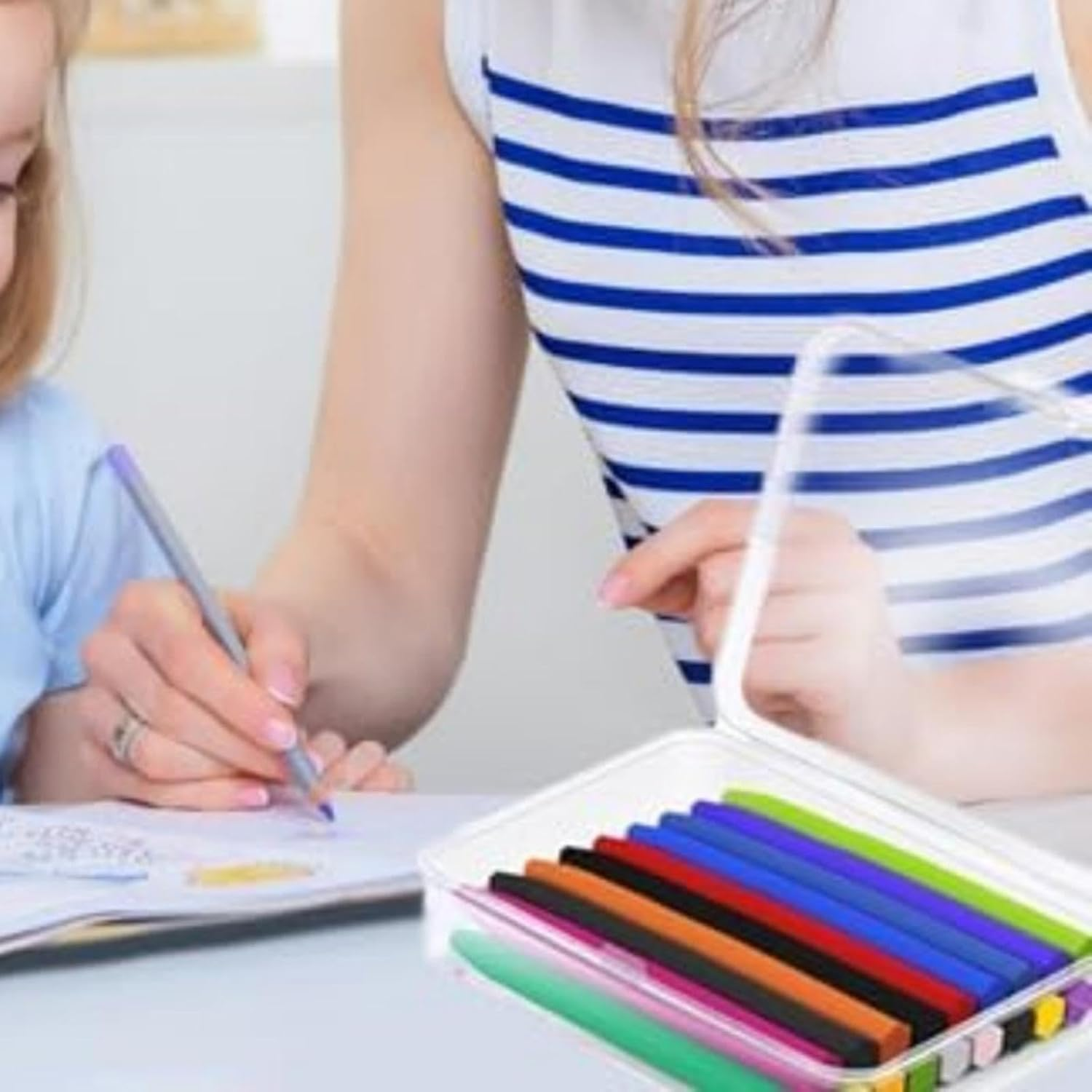 Qianly 24X Bead Storage Box Craft Organizer Crayon Box Stackable for Buttons Charms Hairbands image number 3