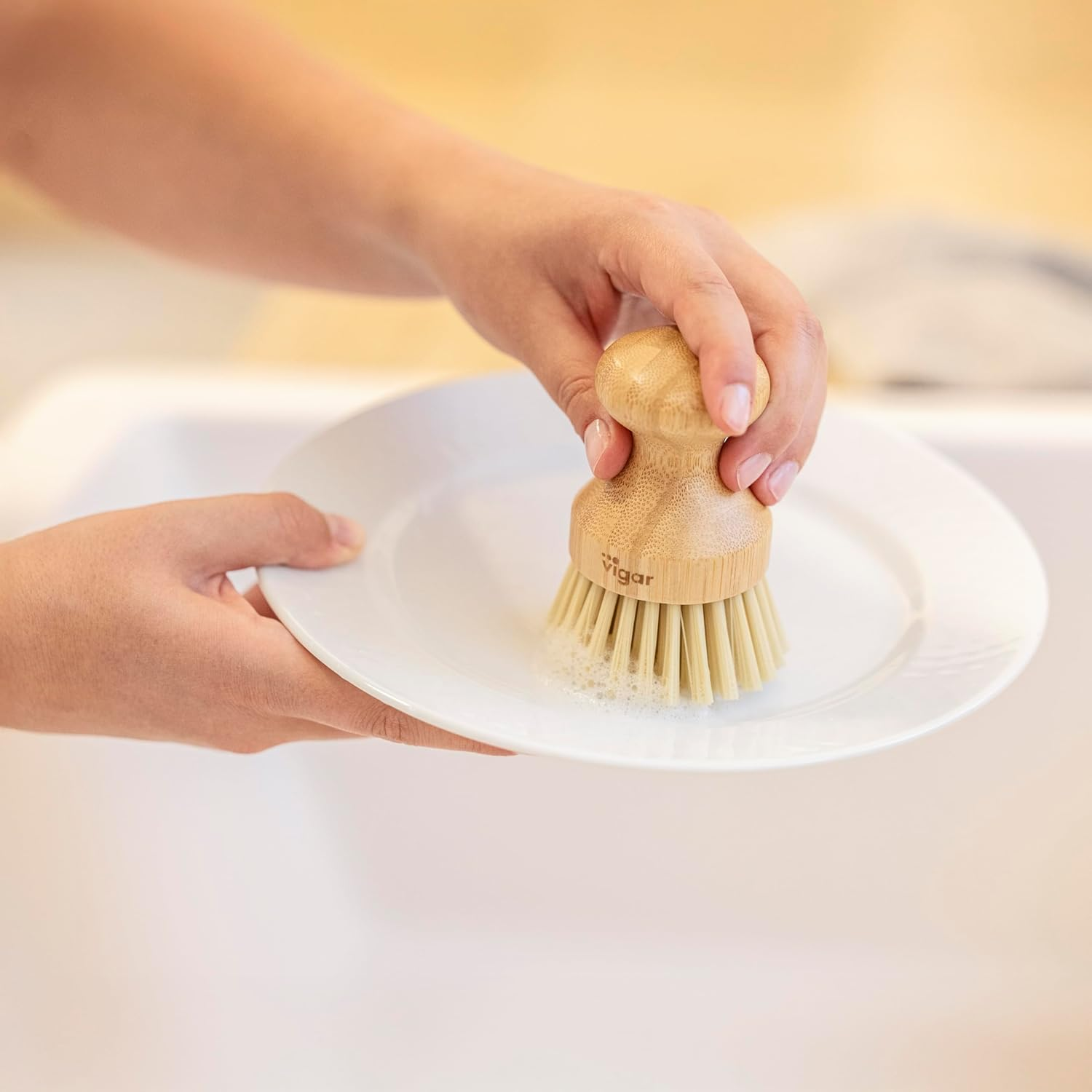 VIGAR Vintage Bamboo Palm Brush Set image number 1