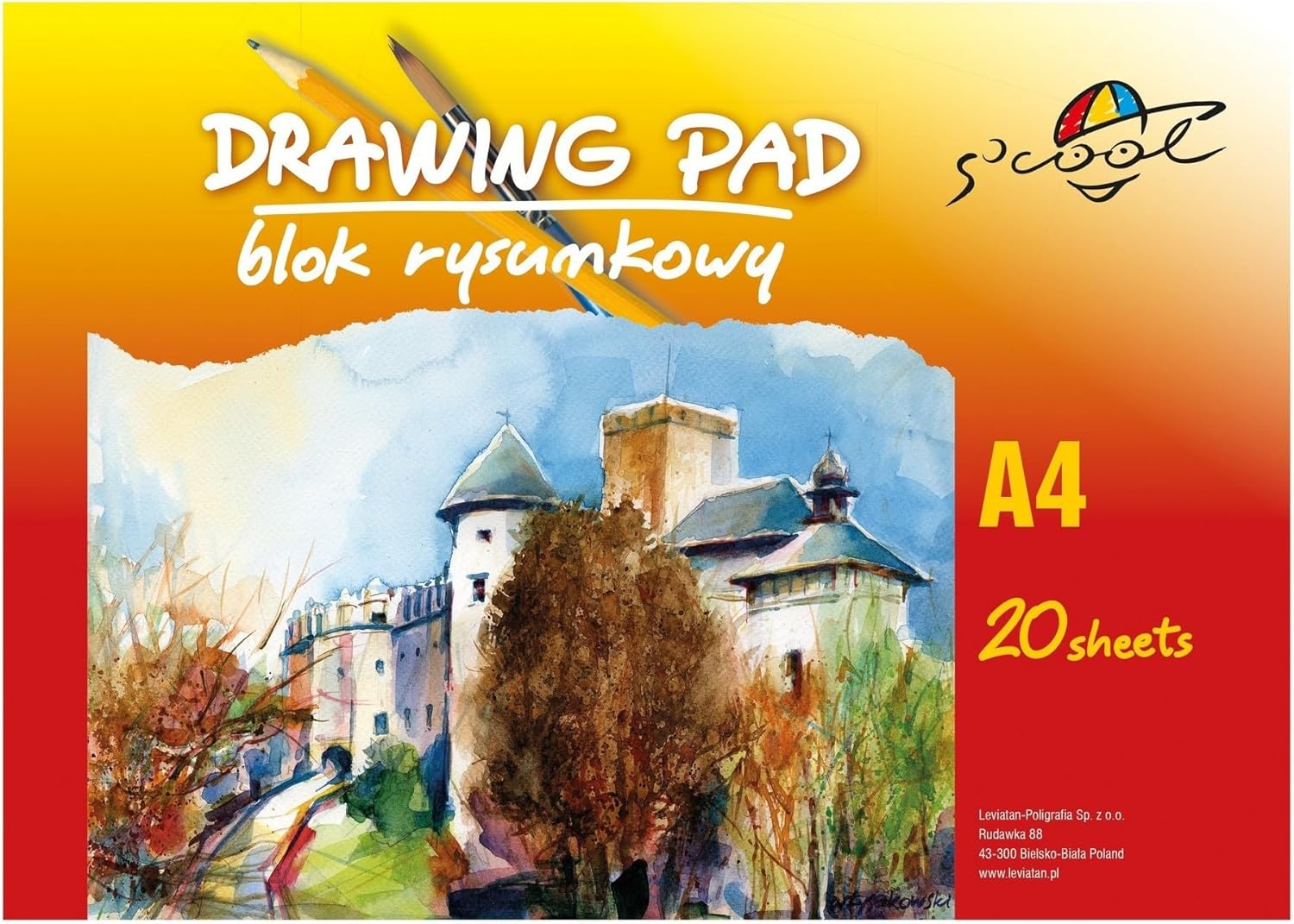 S'COOL Drawing Pad A4 (20 Sheets, 90 G/M&sup2;) - Drawing Paper for Sketching, Painting & Crafts - Drawing Paper for Children, Students & Beginners image number 4