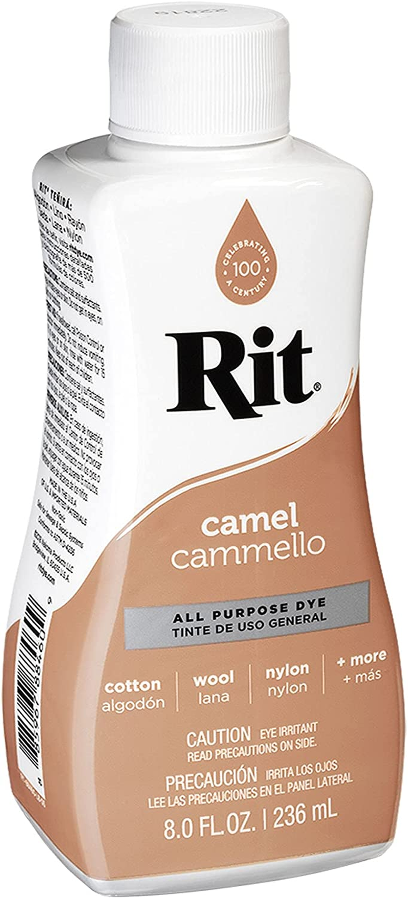 RIT DYE 88460 Ur820.Came Fabric Liquid Dye All-Purpose, Camel