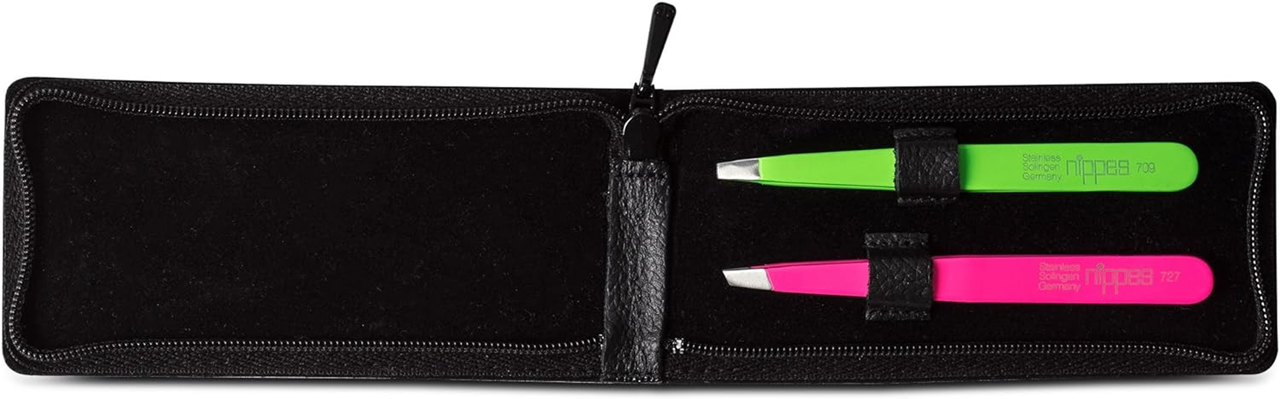 Tweezers Set in Leather Case image number 2
