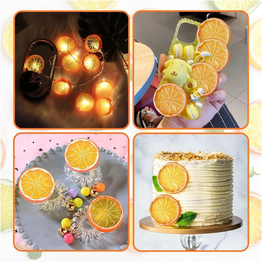 MOLZINY 1 Set of Orange Hair Clips DIY Girls Women Cute Fruit Hair Accessories for Carnival Party image number 6