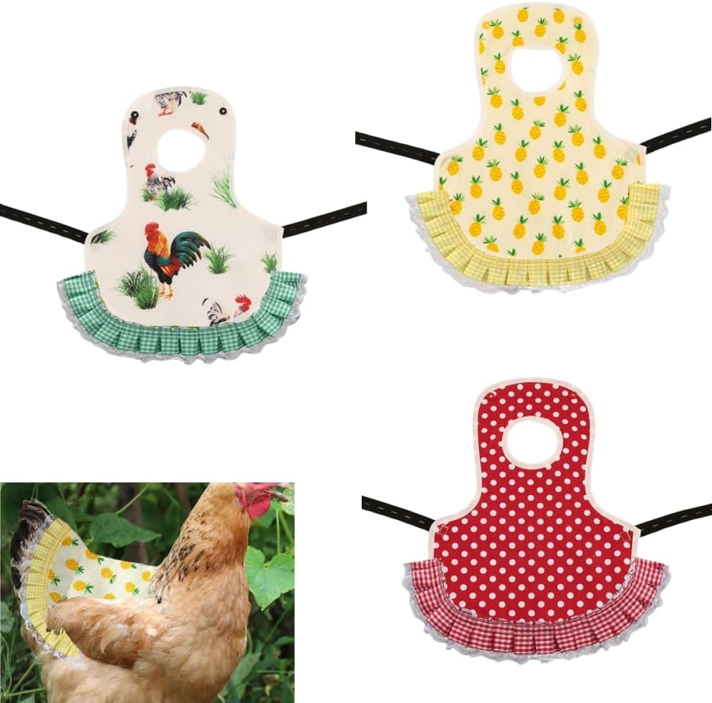 3 Pack Chicken Saddle for Hens,Chicken Saddles with Adjustable Elastic Shoulder Straps,Chicken Jacket Straps,Protection Chicken Aprons for Hens,Comfortable,Breathable,Easy to Clean,Hen Care Supplies image number 6