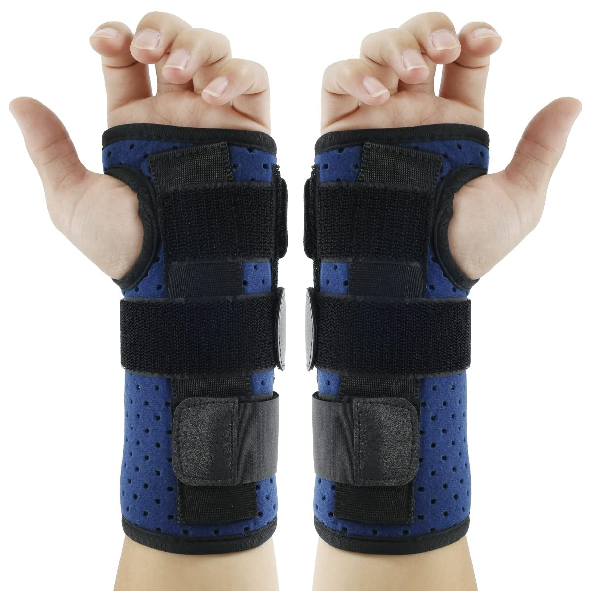 1 Pairs Wrist Brace for Carpal Tunnel Relief Support - Adjustable Wrist Support Splint, Maximum Support Hand Brace with 3 Stays for Women Men Tendonitis Arthritis Pain Relief Stabilizer image number 6