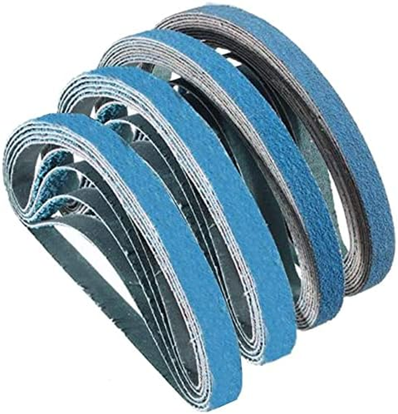 13Mm X 457Mm Aluminum Oxide Sanding Belts, 40/60/80/120/Assorted Grits Sanding Belt for Belt Sander (24 Pack) image number 2