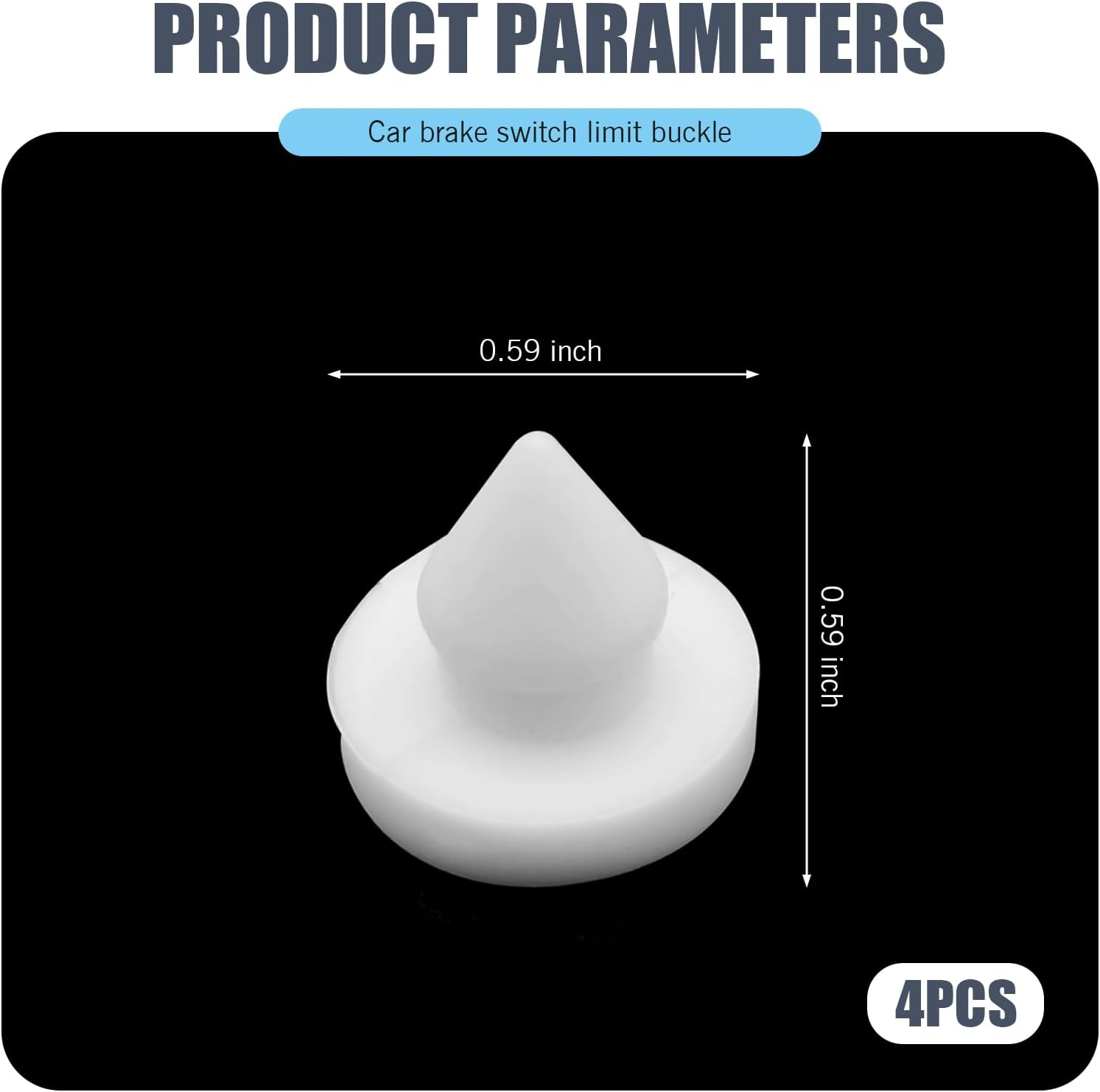 4 PCS Car Brake Pedal Stopper, Wear-Resistant and Corrosion-Resistant Switch Limiter Treadle Pad, Light and Firm Auto Parts, Suitable for Honda CRV Accord Fit 46505-SA5-000 (White) image number 7