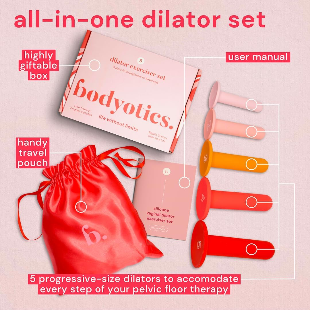 Bodyotics Silicone Pelvic Floor Muscle Trainer Set with 5 Dilators for Women - Overcome Boundaries with Bodyotics image number 4