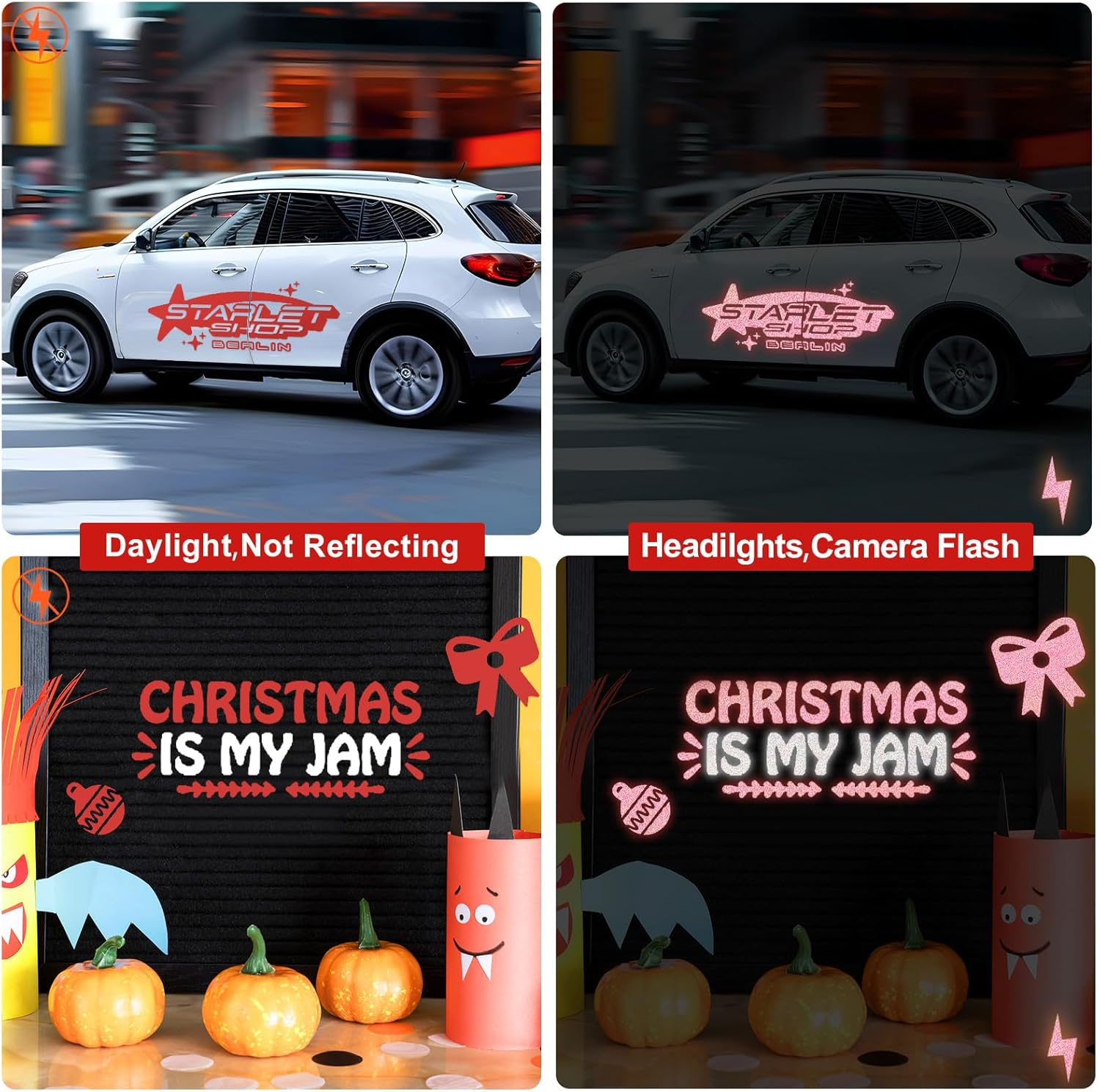 WRAPXPERT Red Reflective Vinyl, 12" X5Ft, Reflective Red, Vinyl, Roll, Perfect for Cars, Trucks, Motorcycles, Bikes, Helmets, Mailbox Numbers, Outdoor Signs