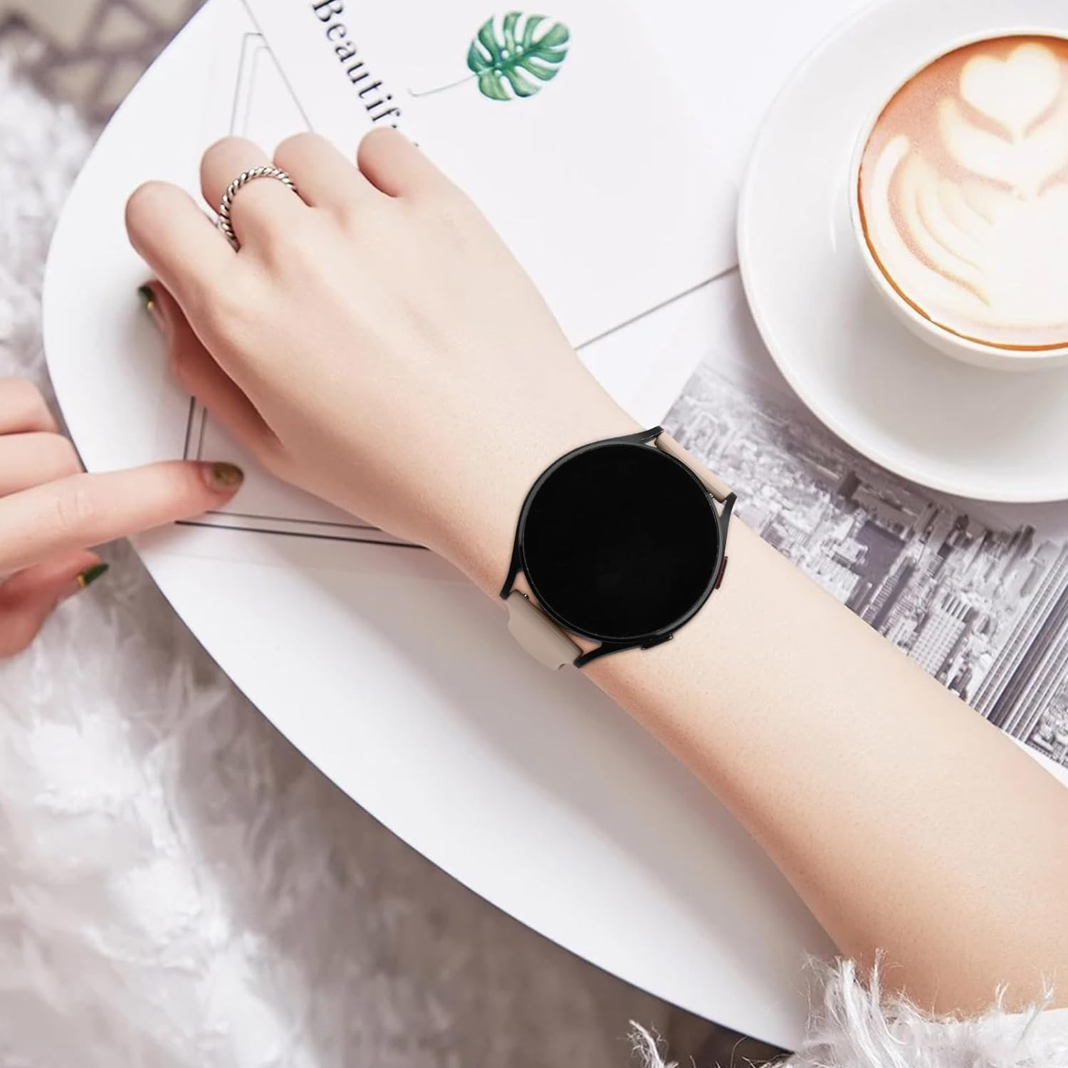 3 Pack Slim Bands for Garmin Vivoactive 5/3 Bands, 20Mm Quick Release Soft Silicone Sport Replacement Straps for Garmin Vivoactive 3 Music Band Women Men - Light Blue+Pink Sand+Violet image number 2