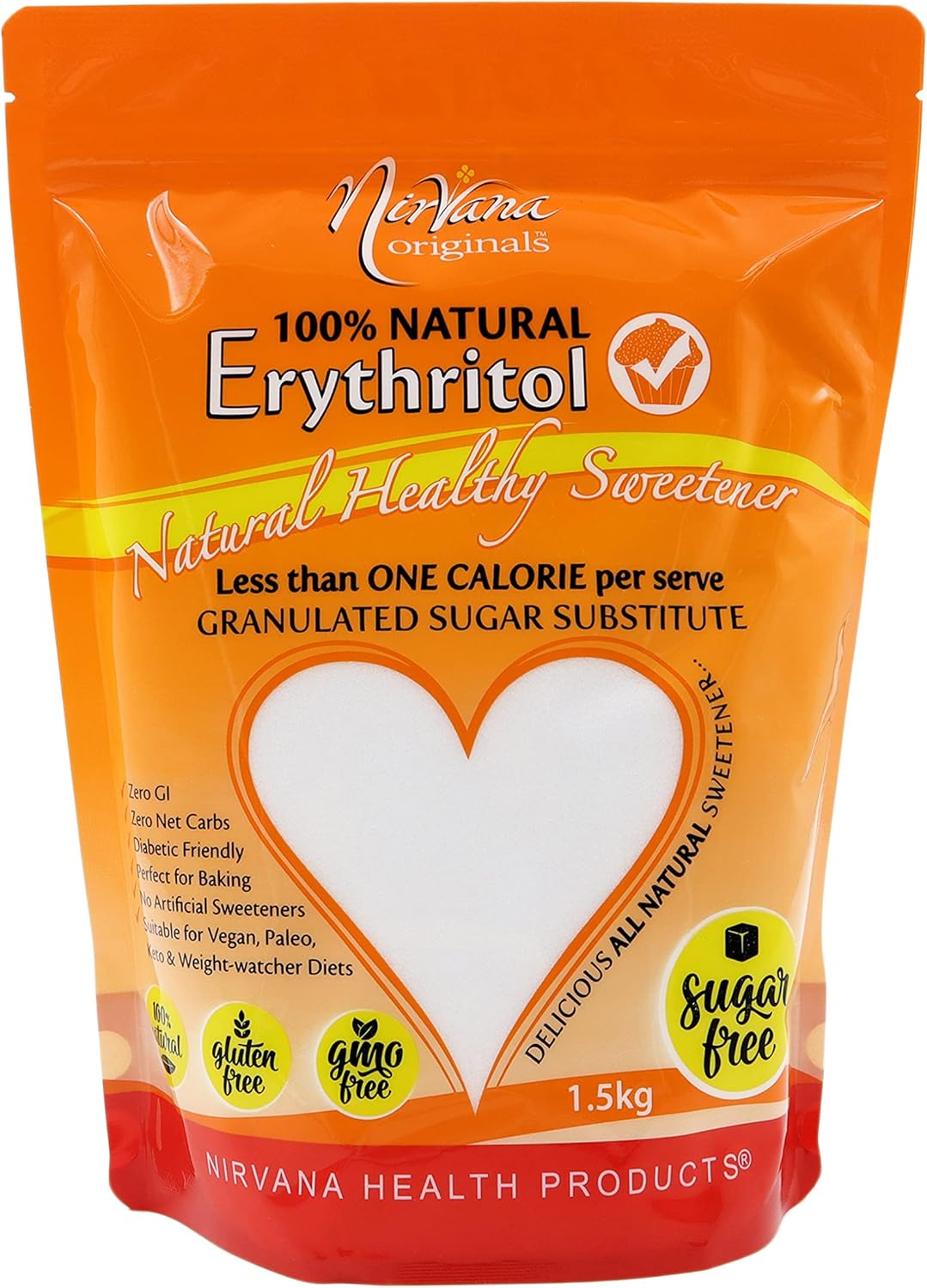 Nirvana Organics Erythritol Natural Sweetener 750 G Pouch image number 1