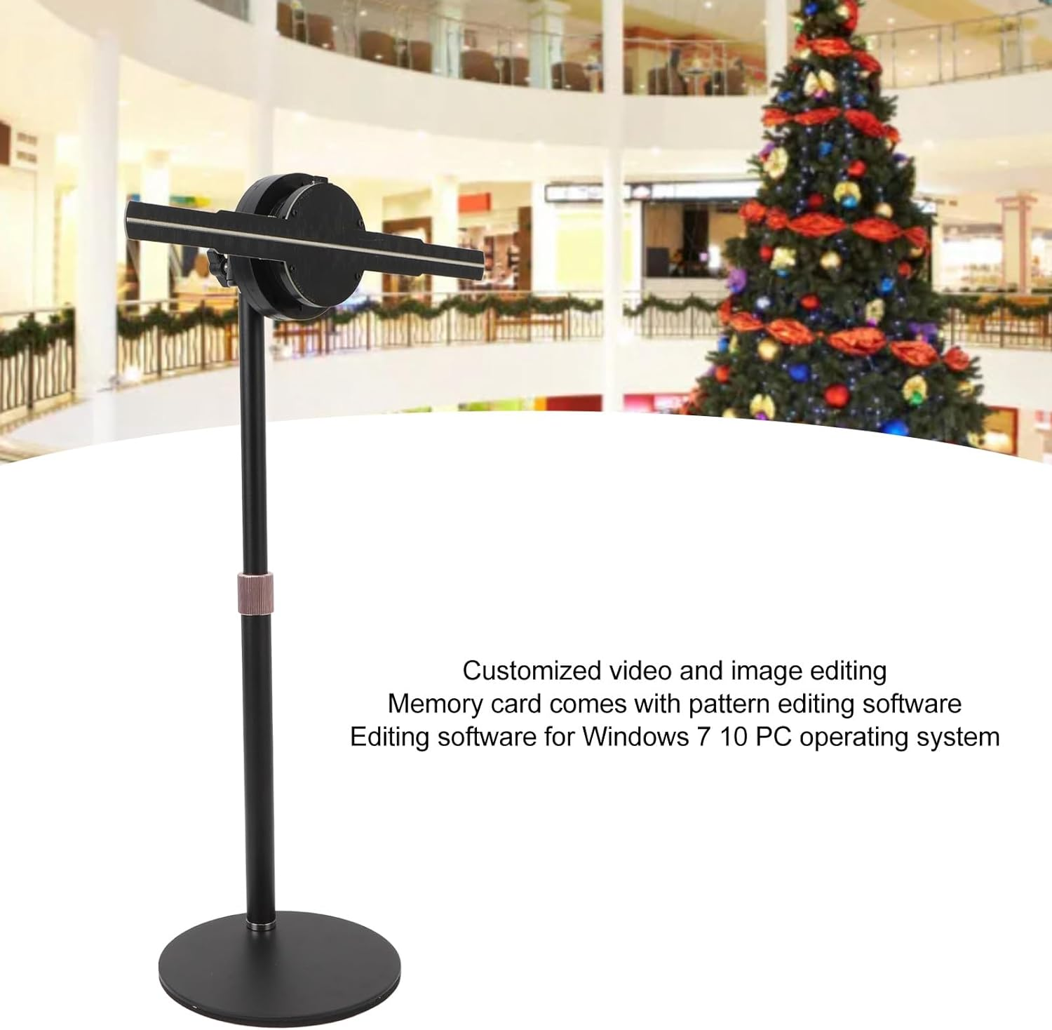 3D Hologram Fan, 1024 X 1024P 3D Hologram Advertising Display Fan 11 Inch with 256 LED Beads, for Business Store Signs, Bar, Casino, Party, Halloween Missyou (AU Plug) image number 4