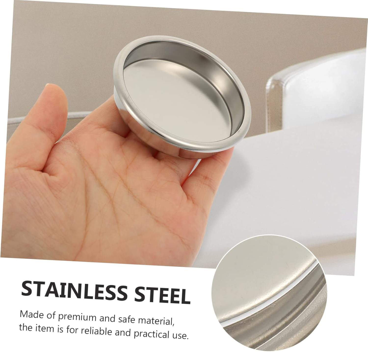 Ciieeo Stainless Steel Backflush Insert for Espresso Machines Blind Filter Disk Replacement for Semi Automatic Coffee Makers Coffee Accessory for Fine Taste image number 1