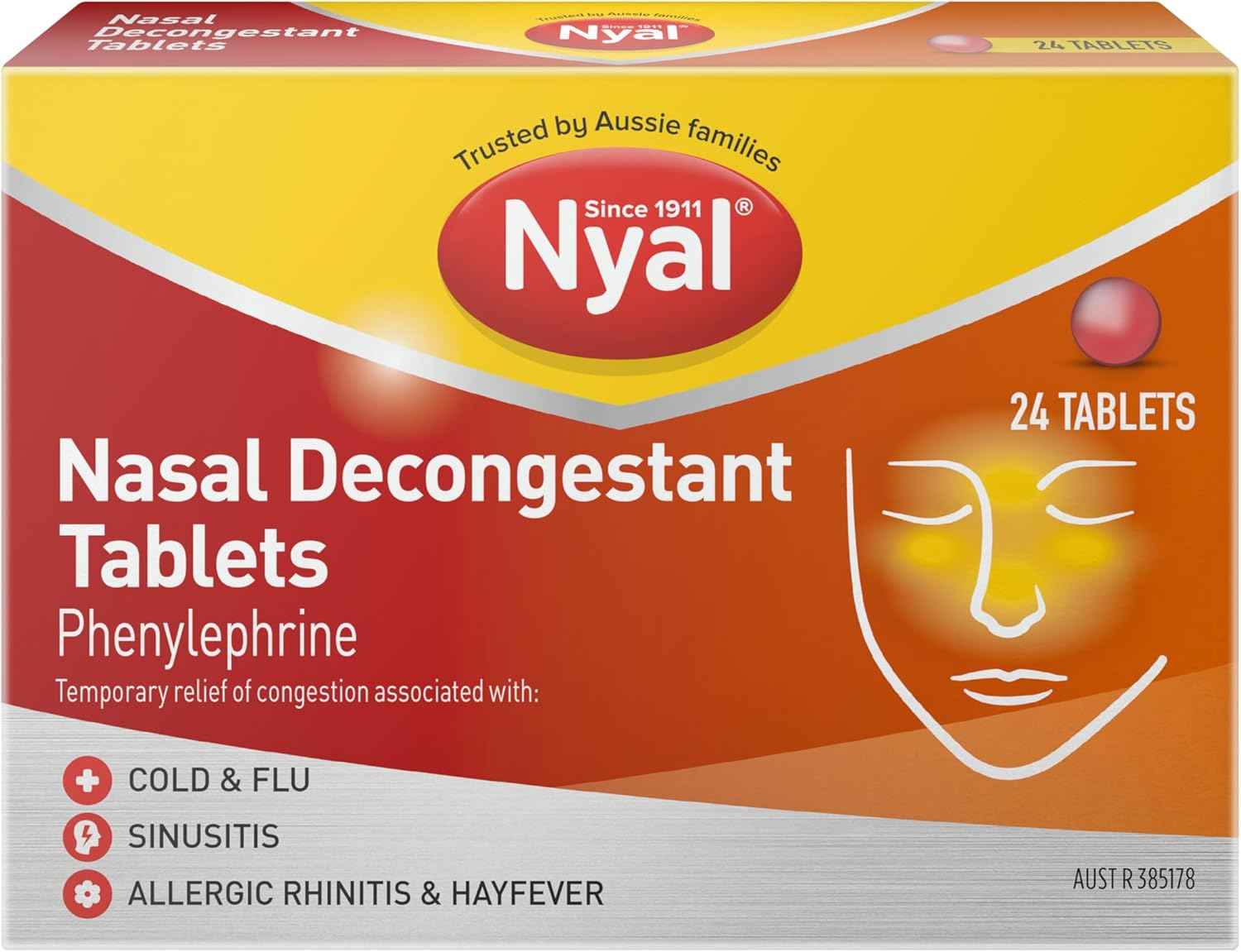 Nyal Nasal Decongestant Tablets (Pack of 24)