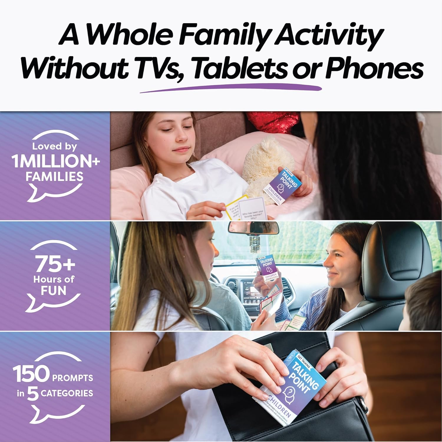 GET Talking: Children - 50 Conversation Starter Cards for Kids with 150 Expert-Written Questions - Engaging Learning Activity for Kids That Makes Self-Expression Easier - Reduce Screentime image number 6