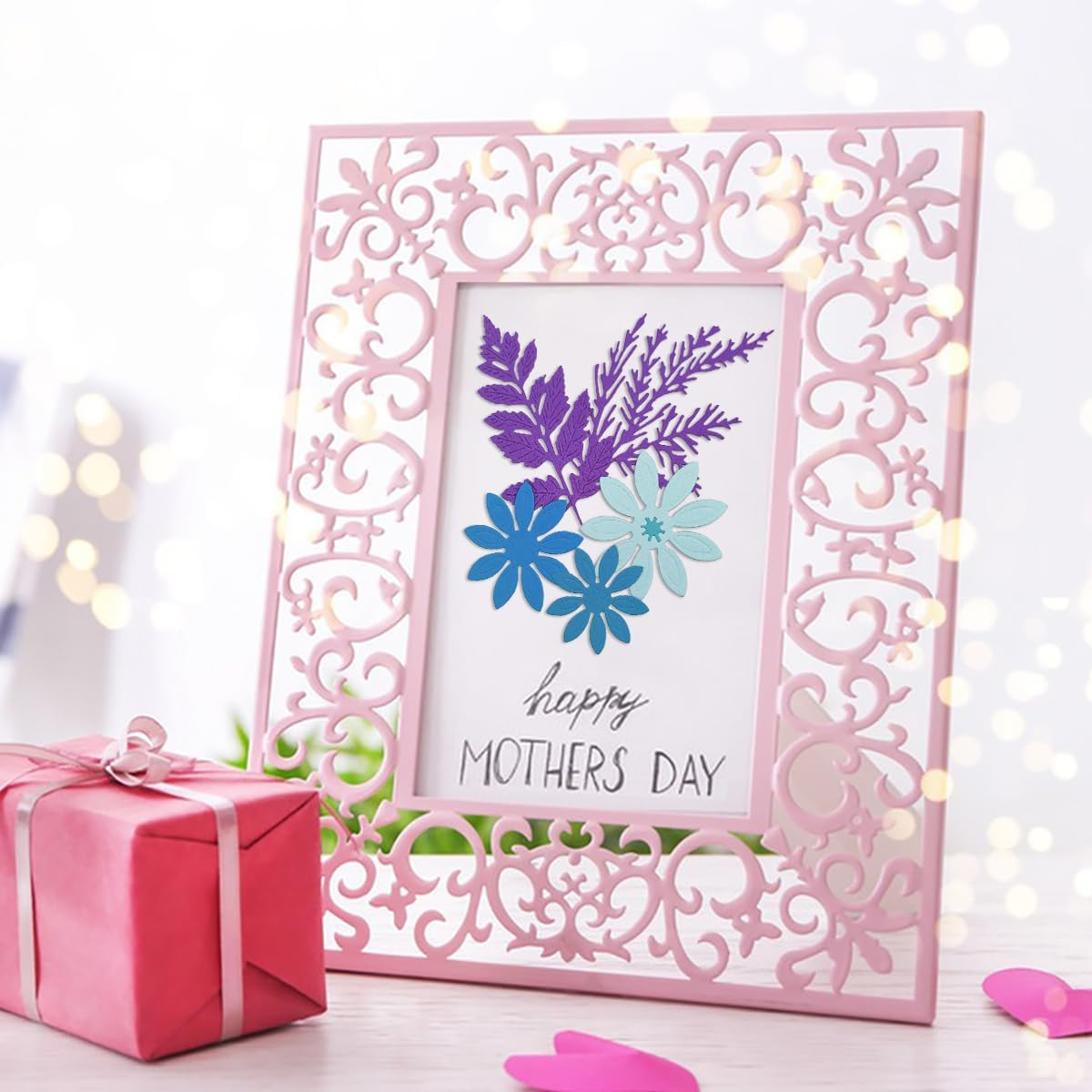 3D Flower&Leave Die Cuts for Card Making, AFUNTA 3 Sets Metal Die Cutting Card Making Supplies for DIY Scrapbook, Photo Album Decor image number 1