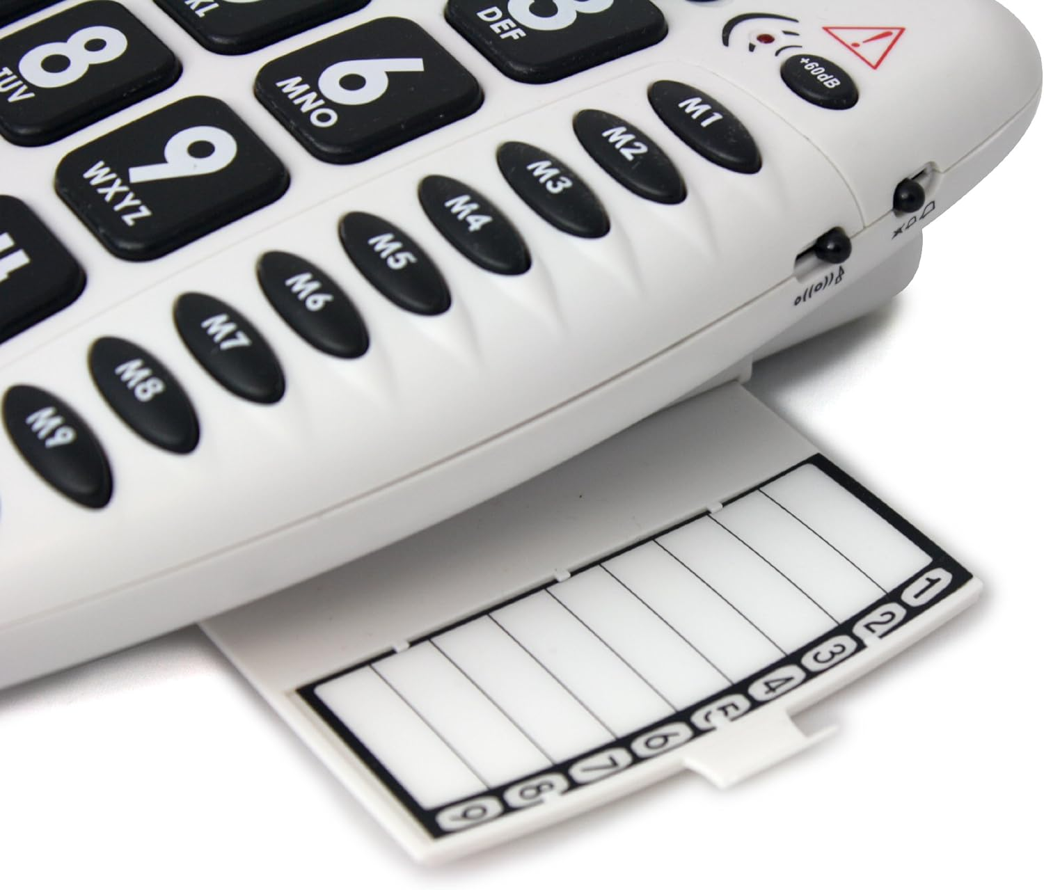 Geemarc Amplipower 50 - Amplified Corded Telephone with Tone and Volume Control, Large Buttons and One-Touch Memories - Hearing Aid Compatible - Specialised for Hearing Impaired - UK Version - White image number 4